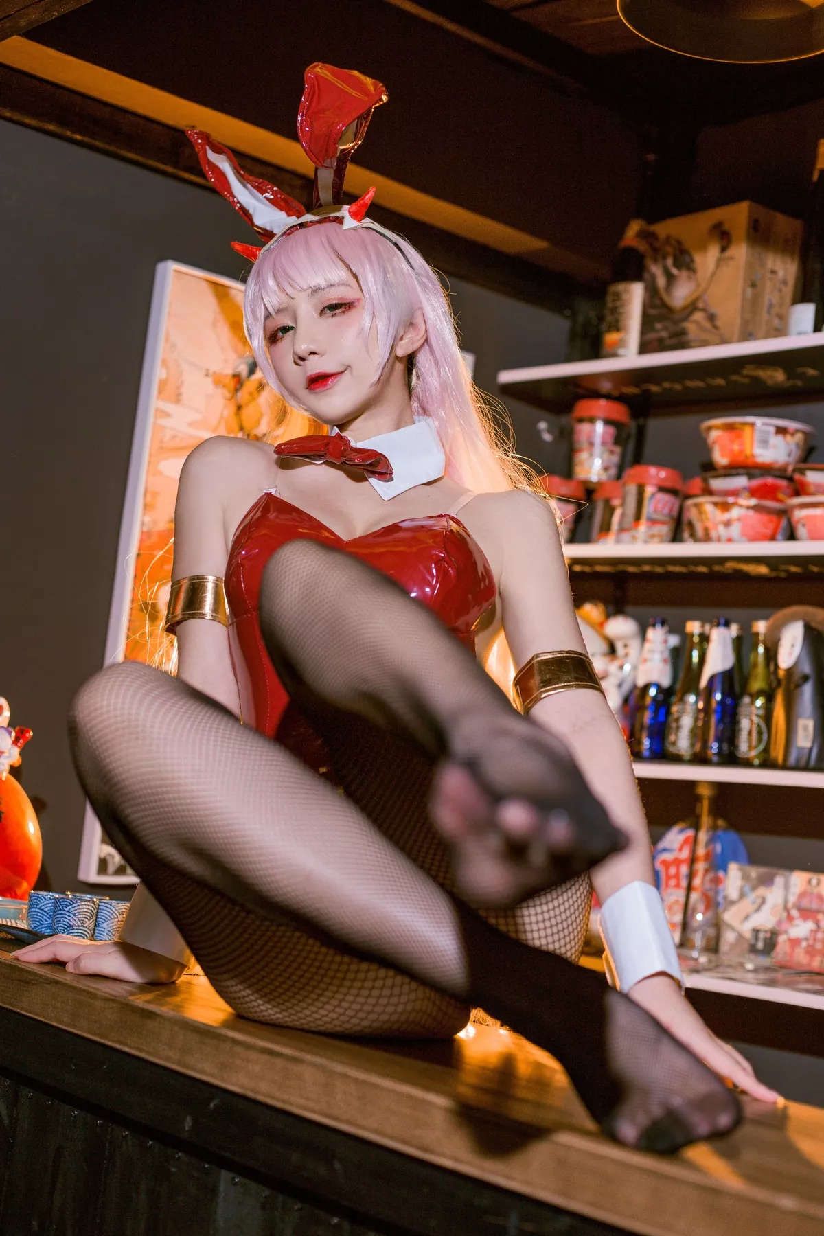 Jean】 Zerotwo in 福利 franxx) 美人 【九曲 Bunny Cosplay (Darling the