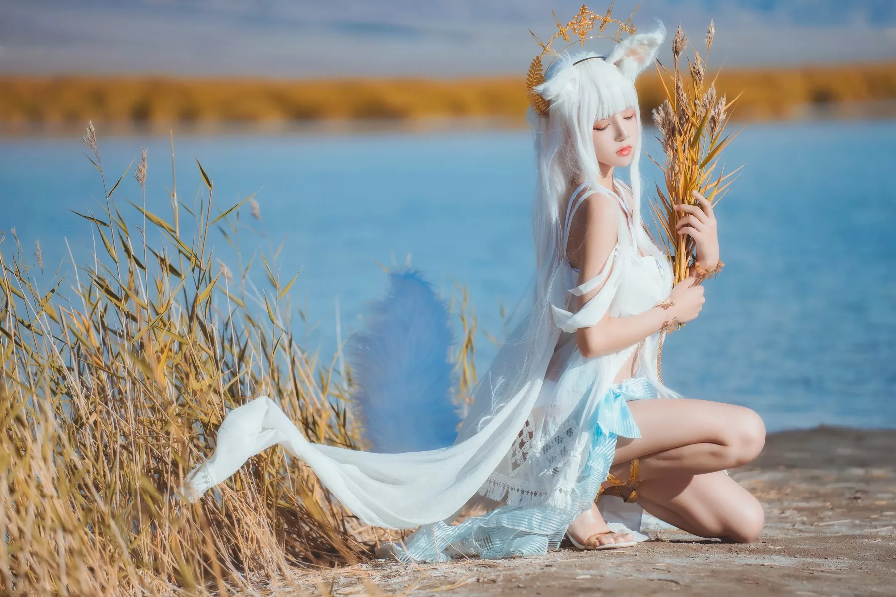 明日方舟 美人 白金 【�@桃喵】 SD05】 Cosplay 福报 【灿阳朝露