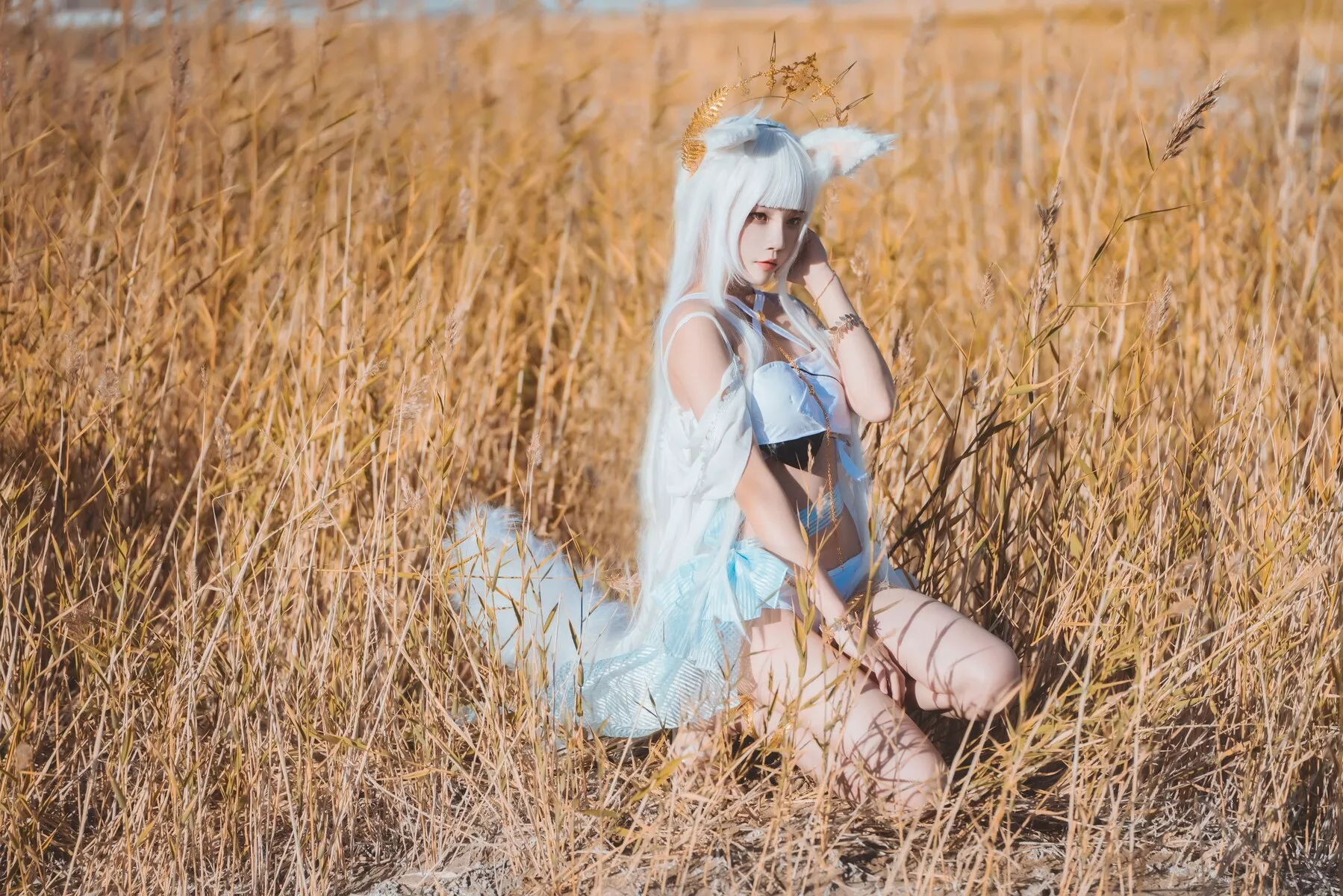 明日方舟 美人 白金 【�@桃喵】 SD05】 Cosplay 福报 【灿阳朝露