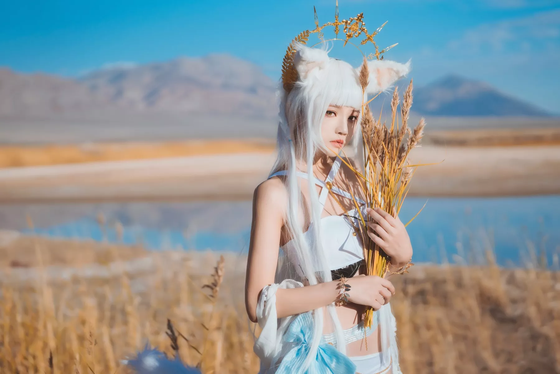 明日方舟 美人 白金 【�@桃喵】 SD05】 Cosplay 福报 【灿阳朝露