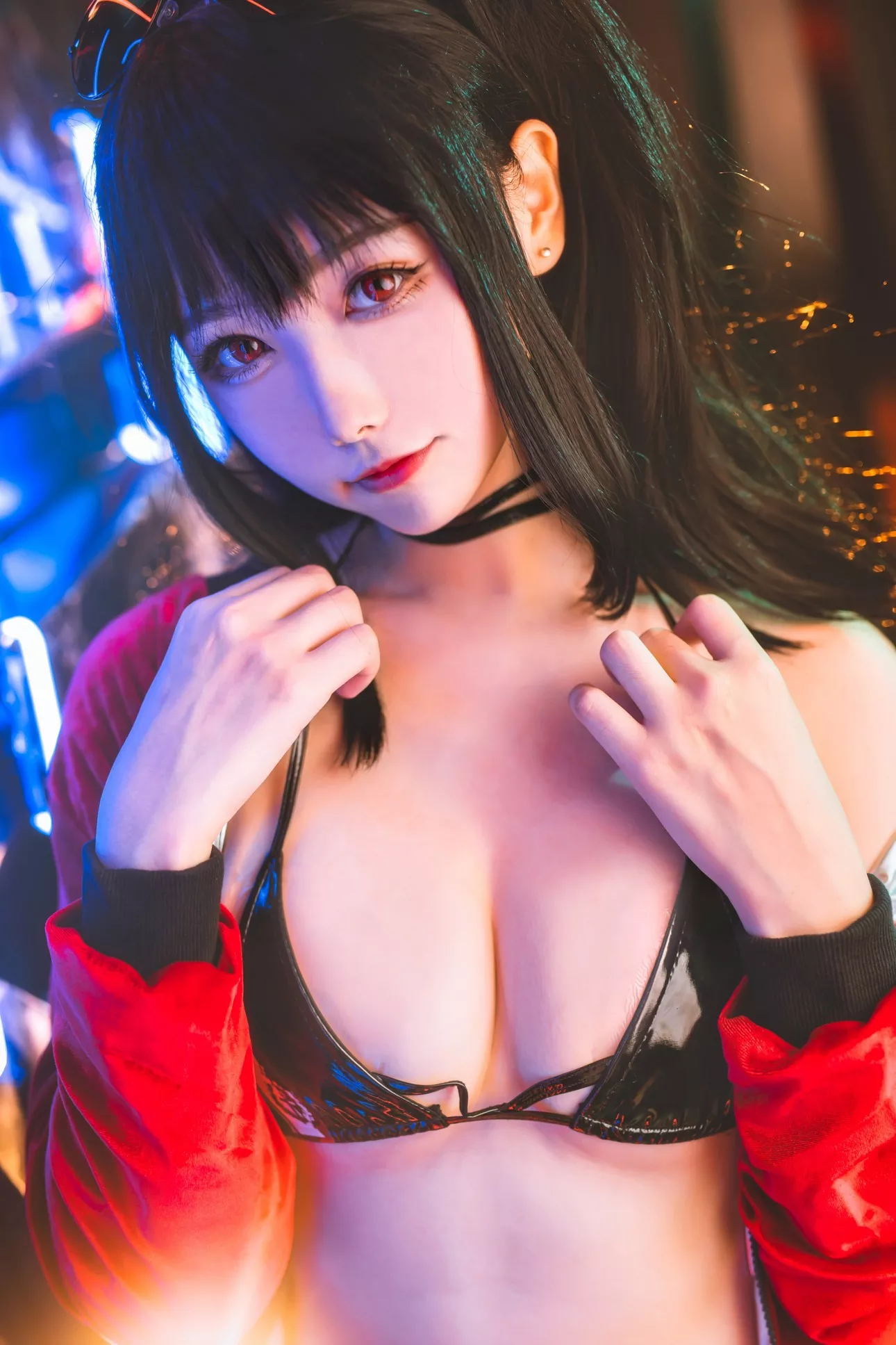 恶魔 ko 佳人 打歌服 碧蓝航线 葵葵】 Taihou 福报 Cosplay 【Momo