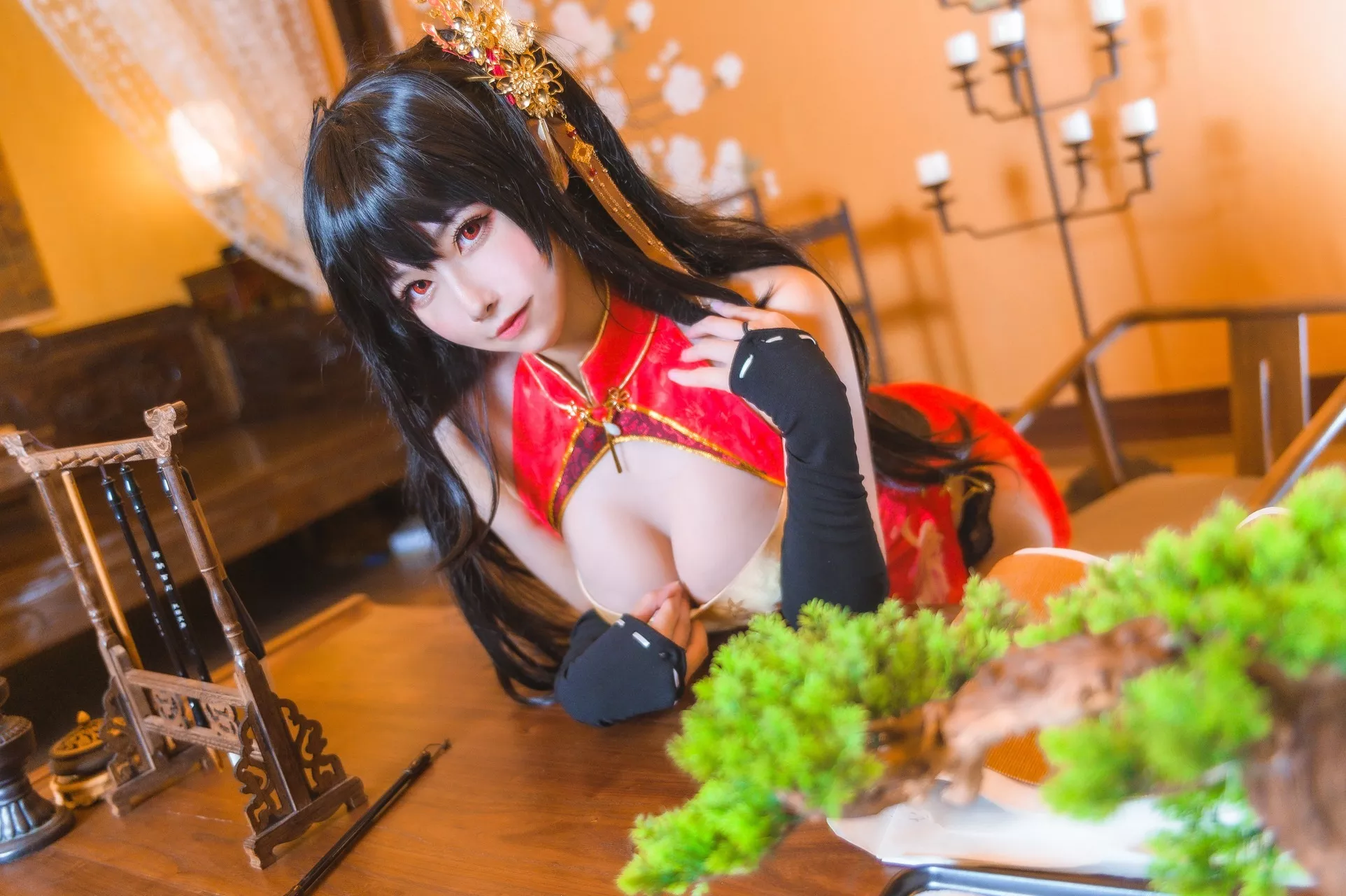 Lane) 美女 (Azur 葵葵】 【Momo Perseus Cosplay ko 英仙座、真爱 福报