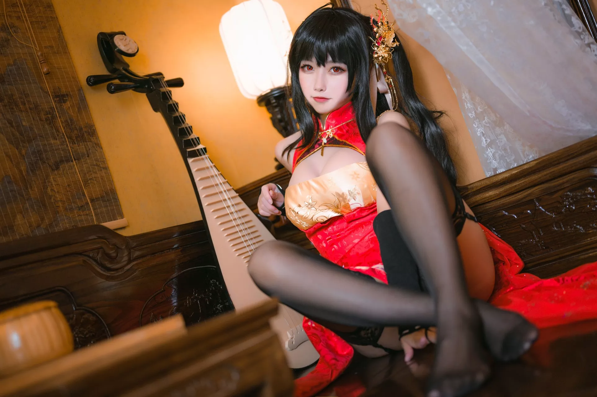 Lane) 美女 (Azur 葵葵】 【Momo Perseus Cosplay ko 英仙座、真爱 福报