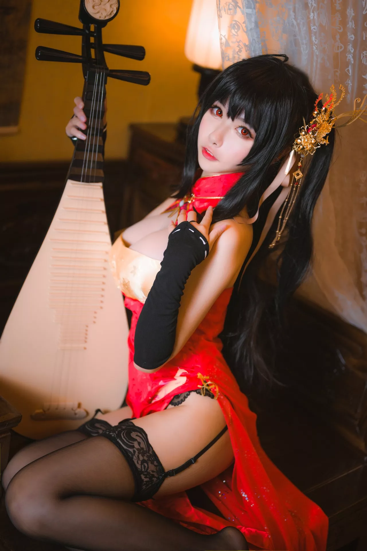 Lane) 美女 (Azur 葵葵】 【Momo Perseus Cosplay ko 英仙座、真爱 福报