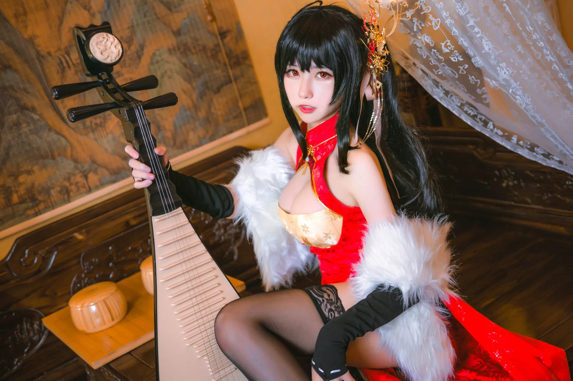 Lane) 美女 (Azur 葵葵】 【Momo Perseus Cosplay ko 英仙座、真爱 福报