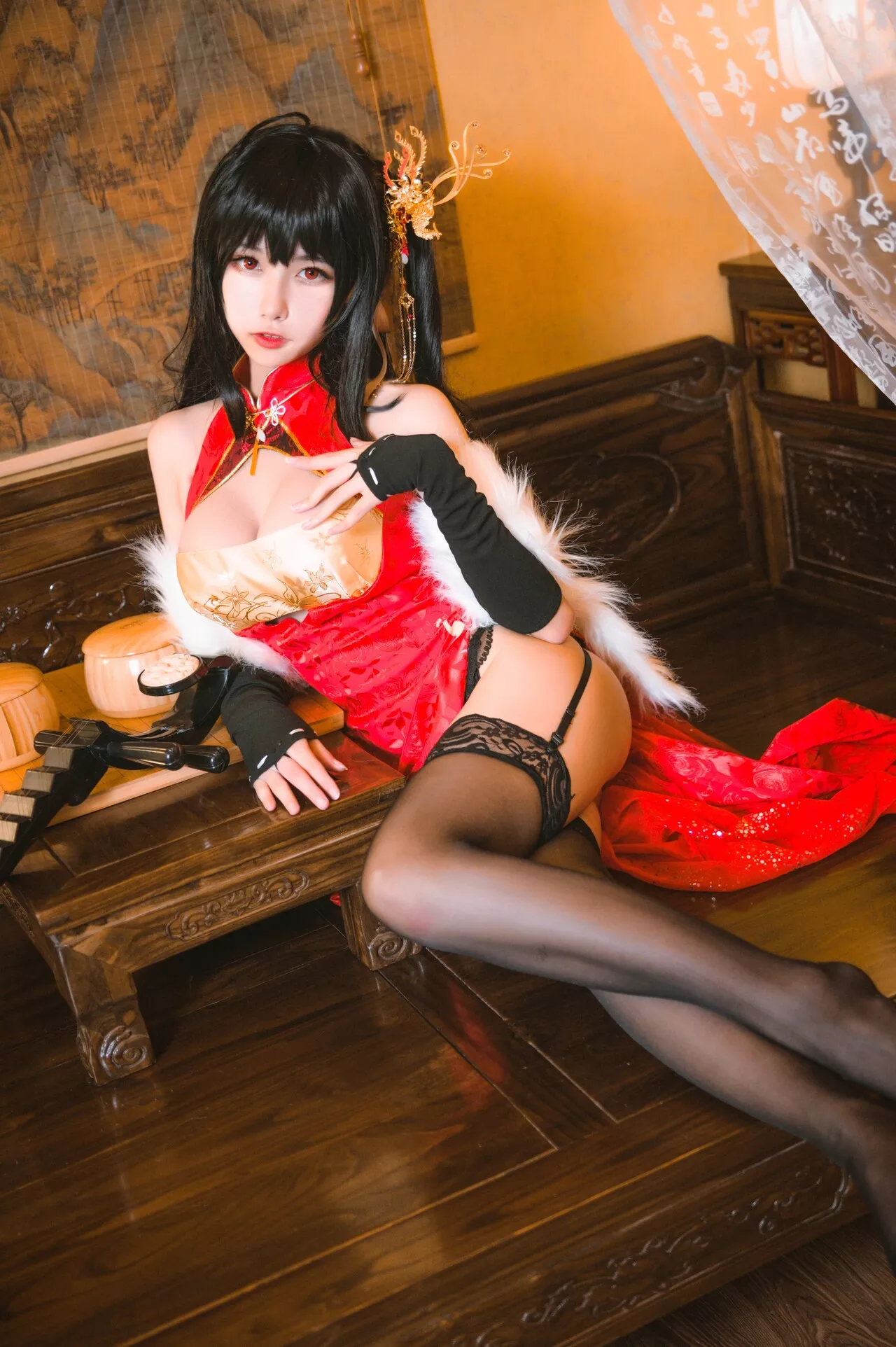 Lane) 美女 (Azur 葵葵】 【Momo Perseus Cosplay ko 英仙座、真爱 福报