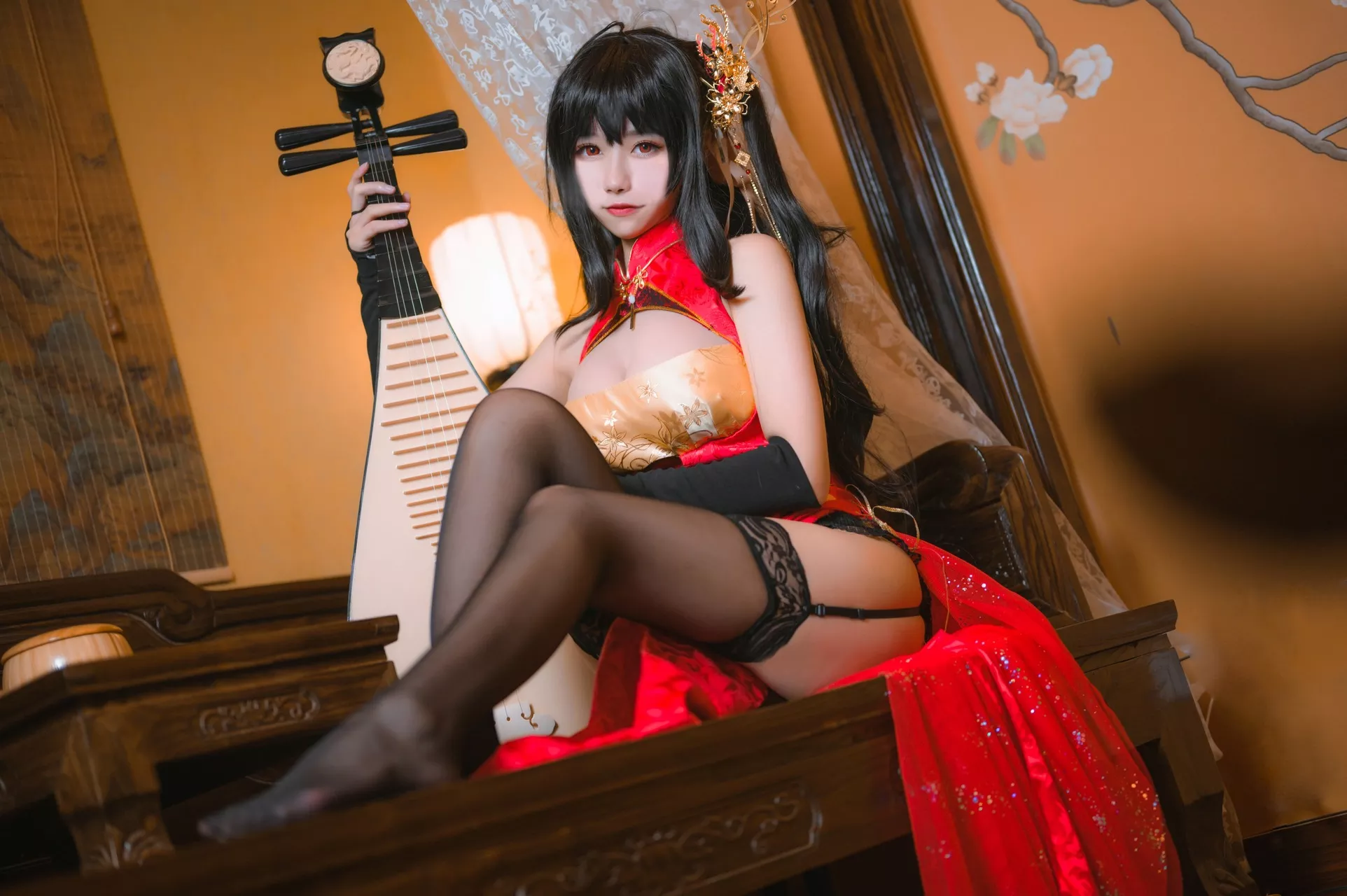 Lane) 美女 (Azur 葵葵】 【Momo Perseus Cosplay ko 英仙座、真爱 福报