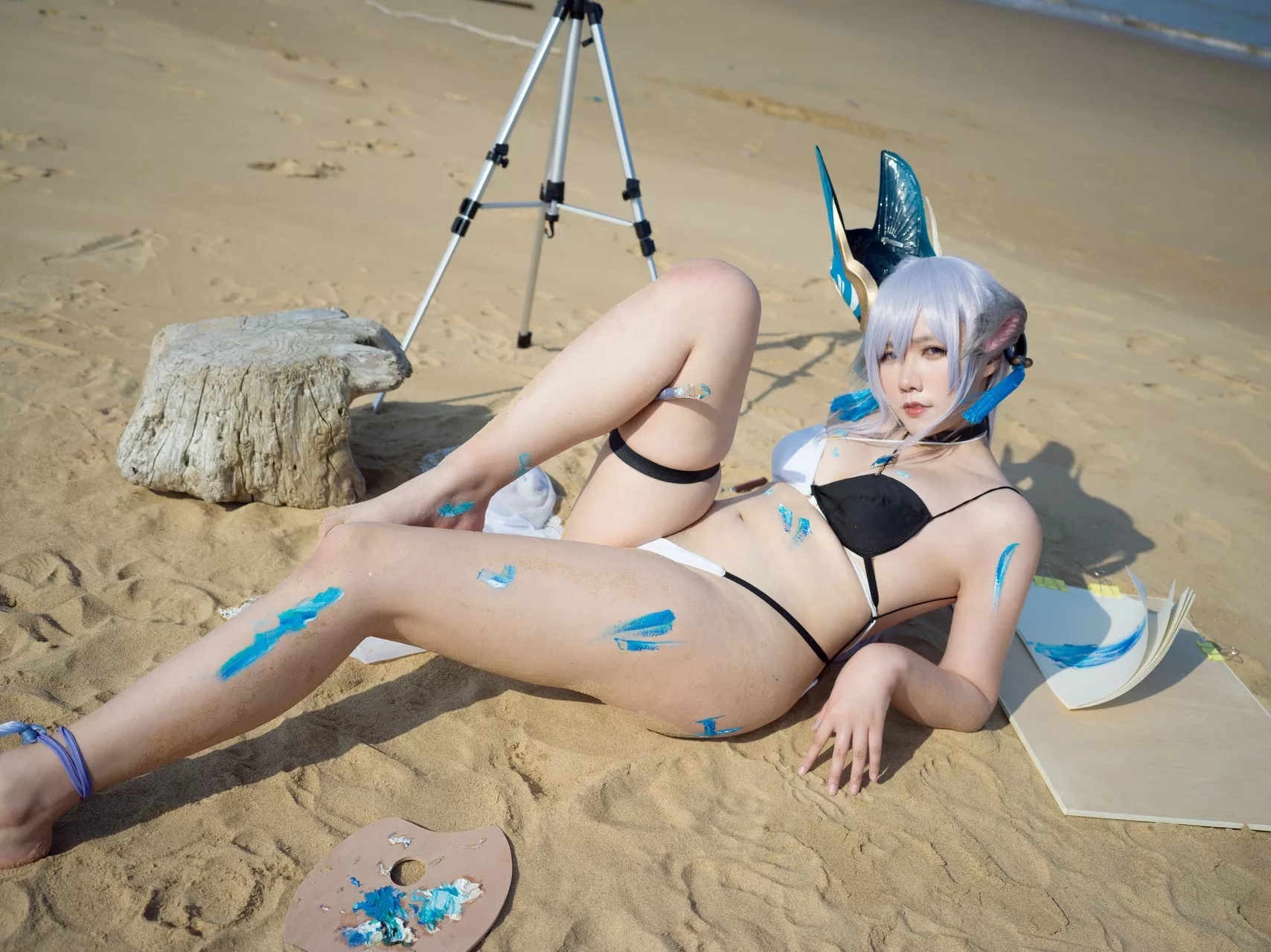 女神 【麻花 麻花酱】 福报 Swimsuit Cosplay Tosa土佐