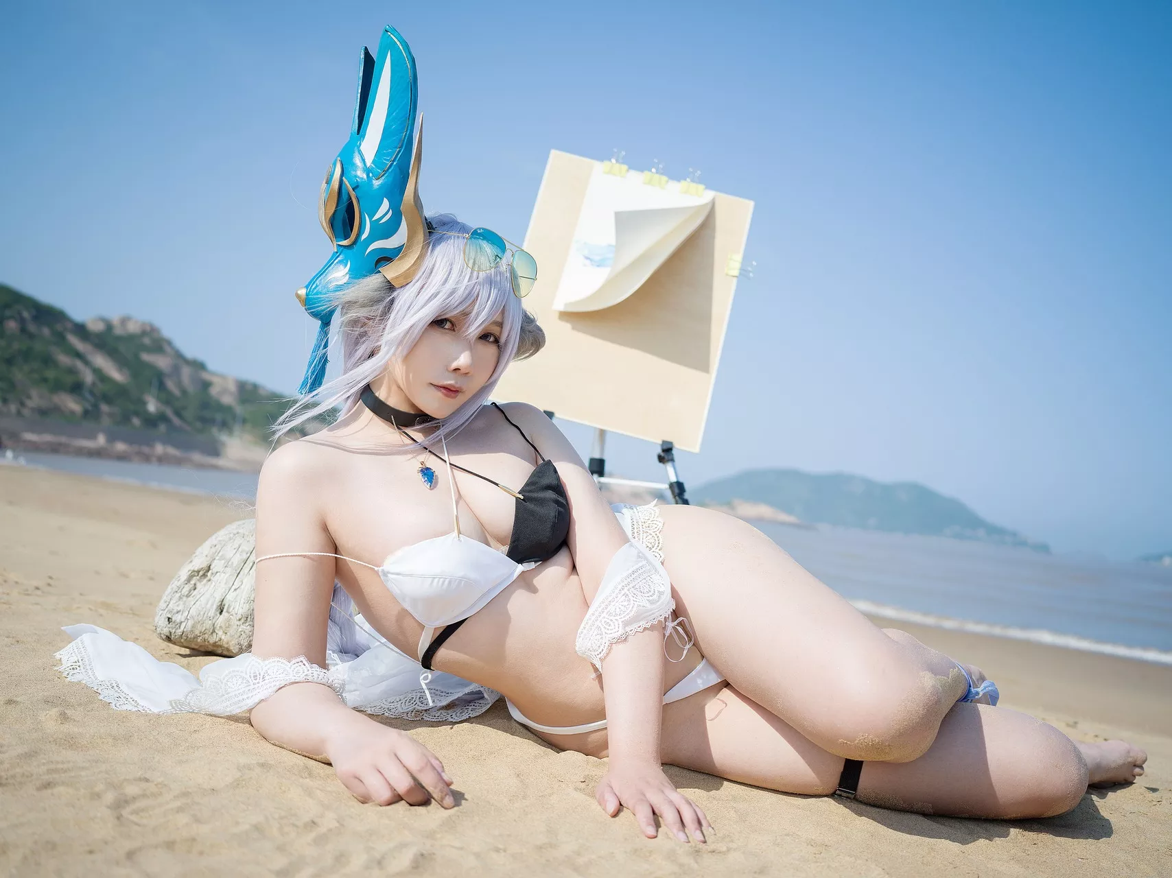 女神 【麻花 麻花酱】 福报 Swimsuit Cosplay Tosa土佐
