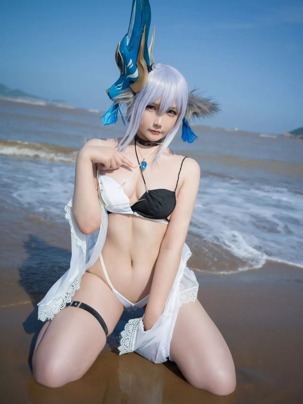 女神 【麻花 麻花酱】 福报 Swimsuit Cosplay Tosa土佐