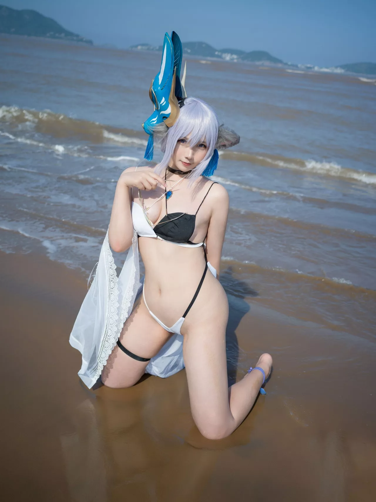 女神 【麻花 麻花酱】 福报 Swimsuit Cosplay Tosa土佐