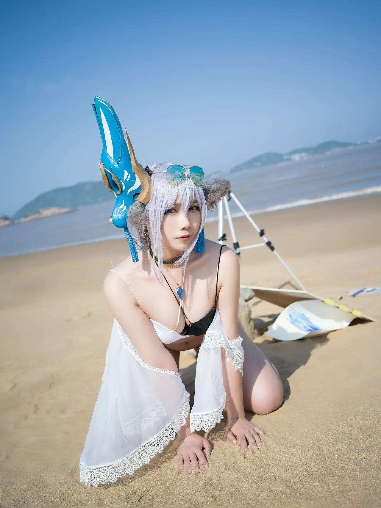 女神 【麻花 麻花酱】 福报 Swimsuit Cosplay Tosa土佐
