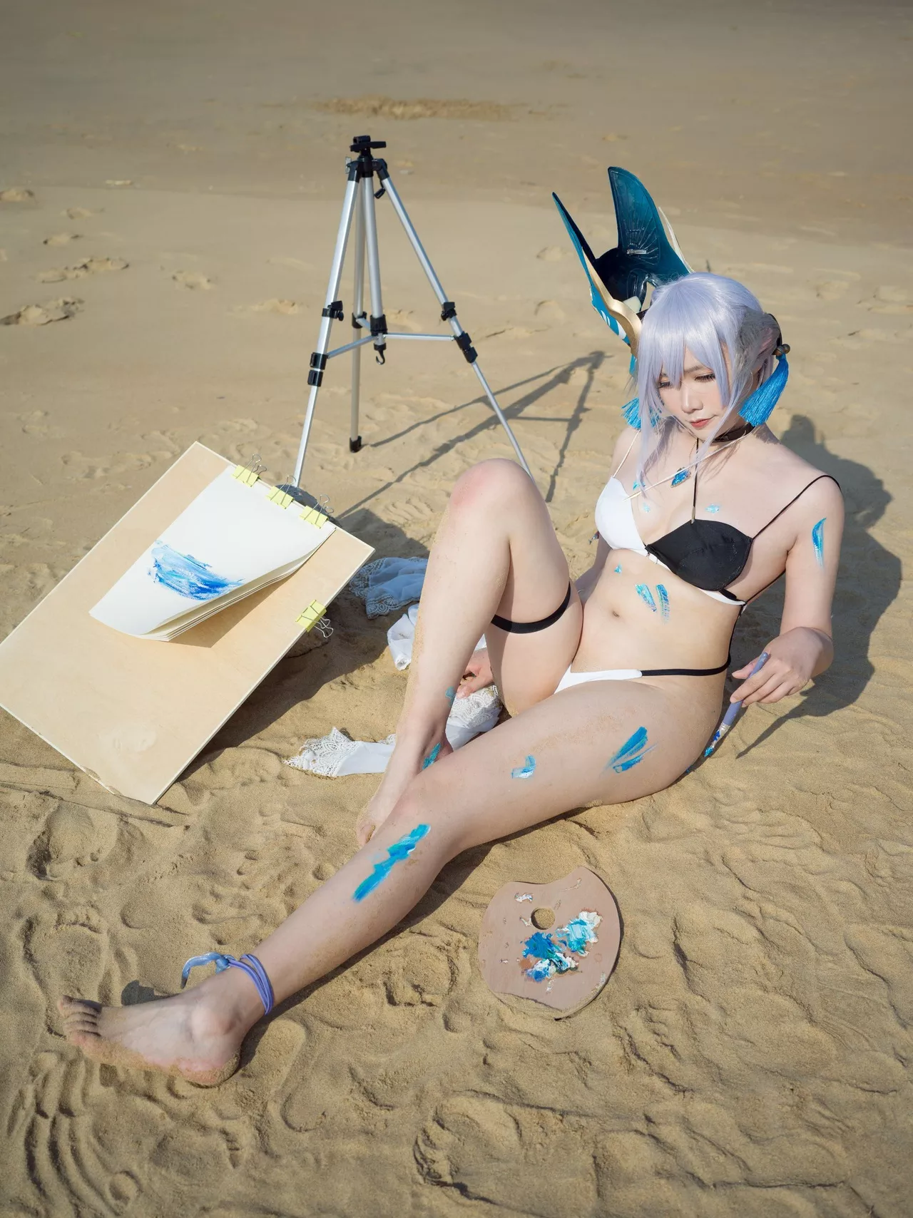 女神 【麻花 麻花酱】 福报 Swimsuit Cosplay Tosa土佐