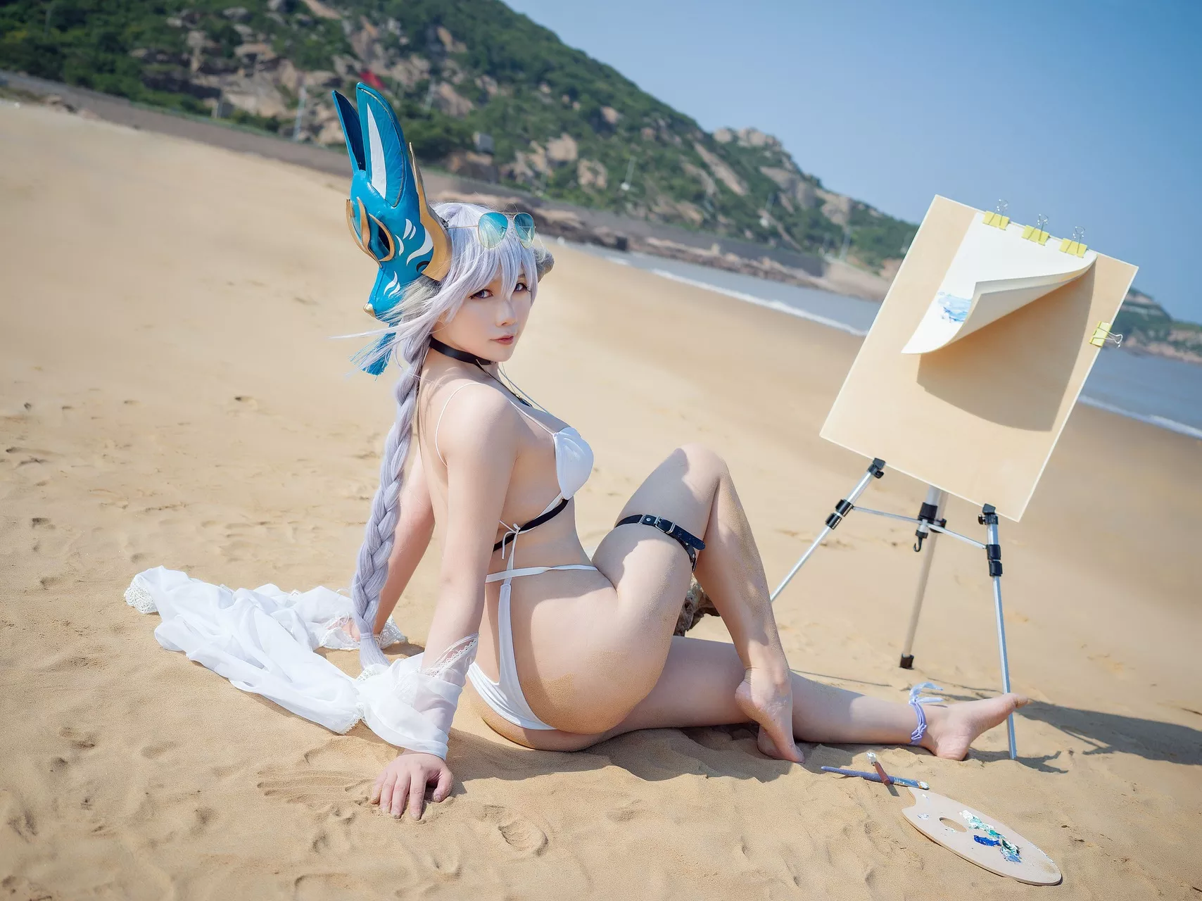 女神 【麻花 麻花酱】 福报 Swimsuit Cosplay Tosa土佐