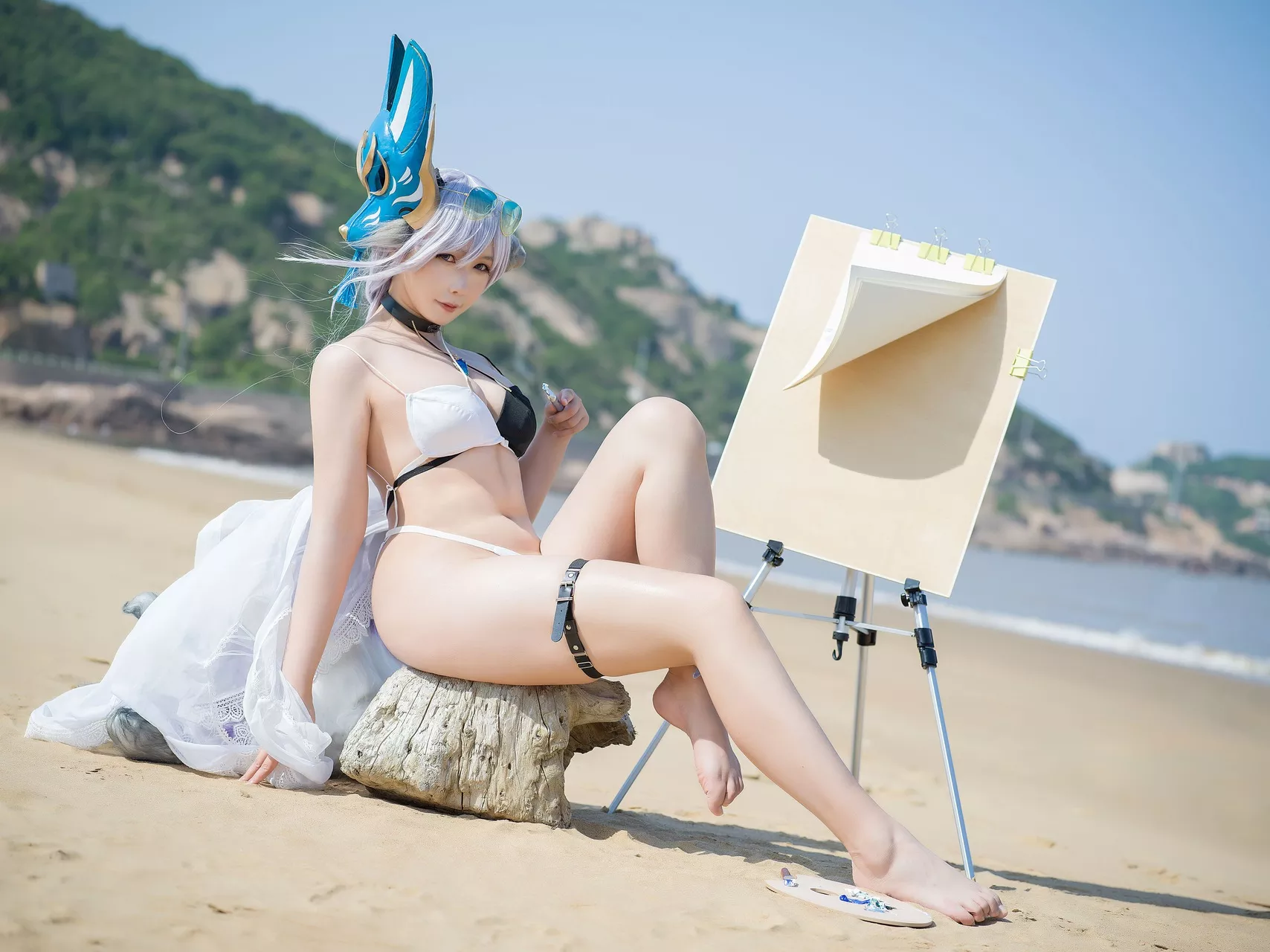 女神 【麻花 麻花酱】 福报 Swimsuit Cosplay Tosa土佐