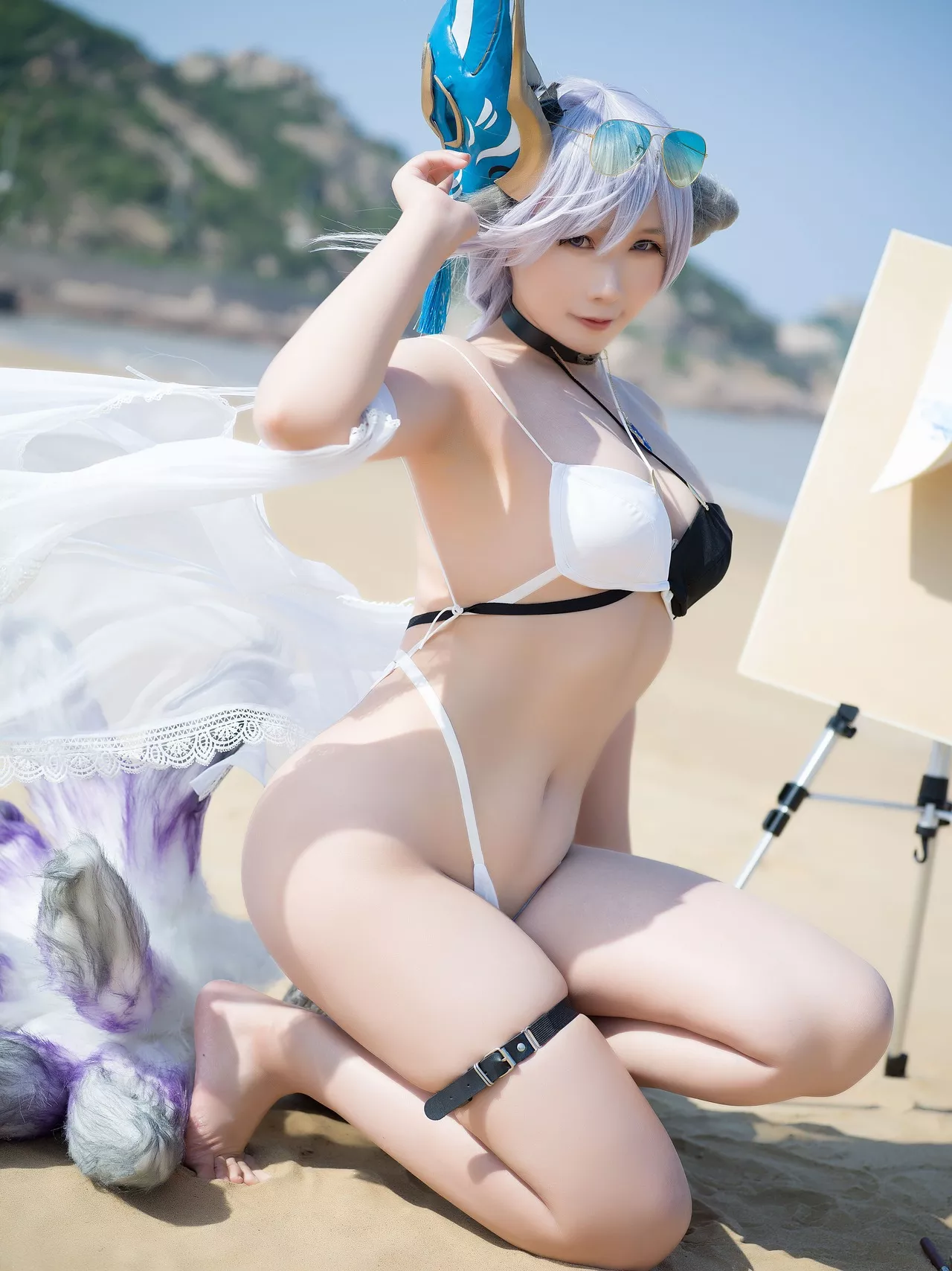 女神 【麻花 麻花酱】 福报 Swimsuit Cosplay Tosa土佐