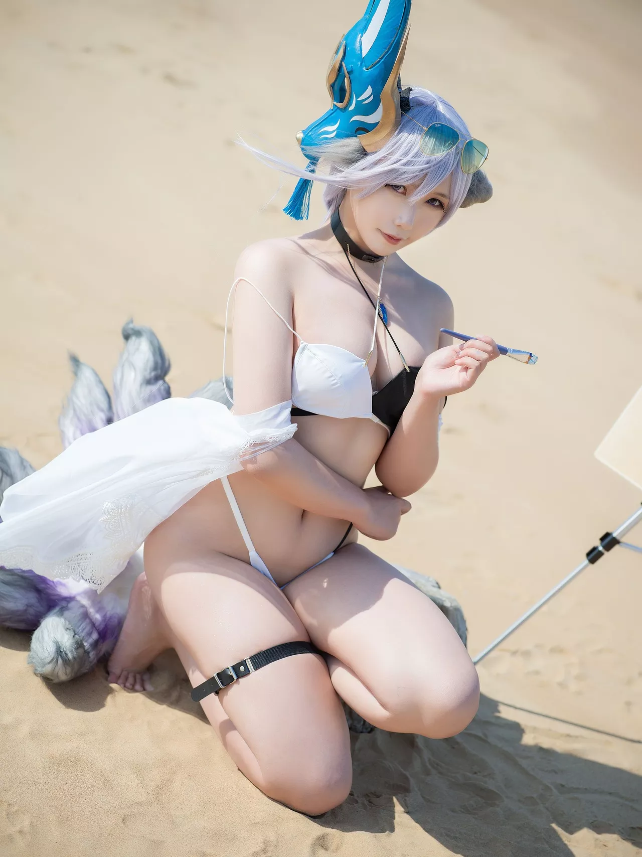女神 【麻花 麻花酱】 福报 Swimsuit Cosplay Tosa土佐