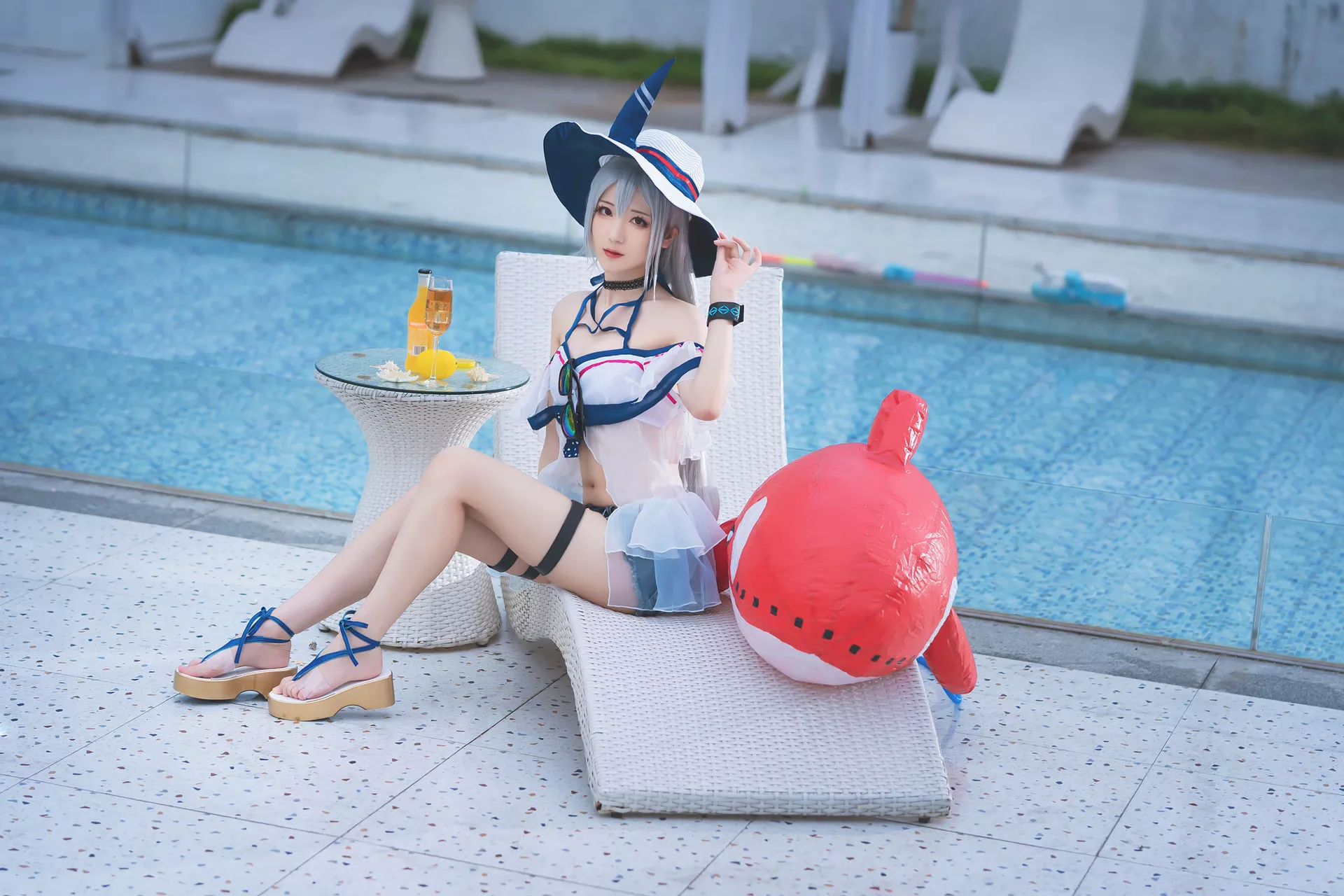 Arknights Cosplay ＝ Skadi 【弥音音】 福报 女神