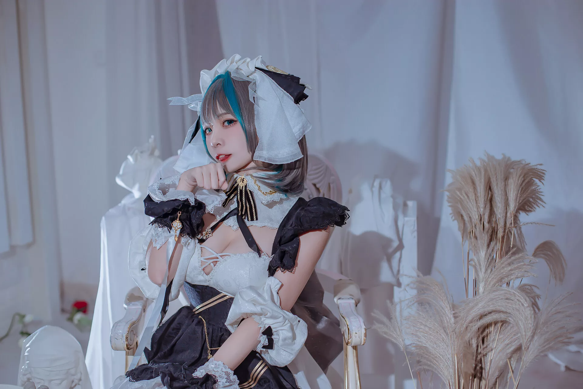 女神 Cheshire 柴郡 Maid 【二佐 Nisa】 Cosplay 福报