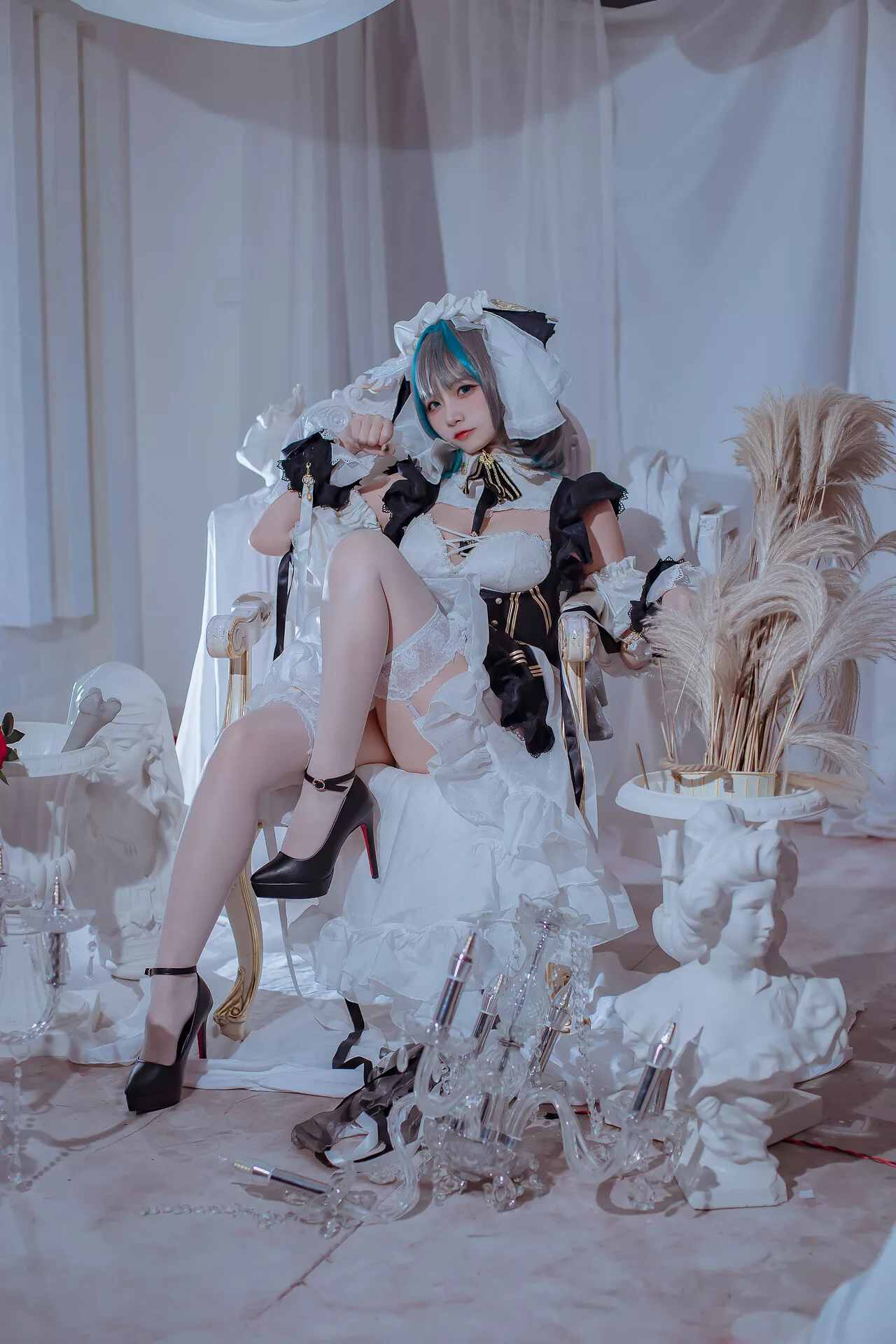 女神 Cheshire 柴郡 Maid 【二佐 Nisa】 Cosplay 福报