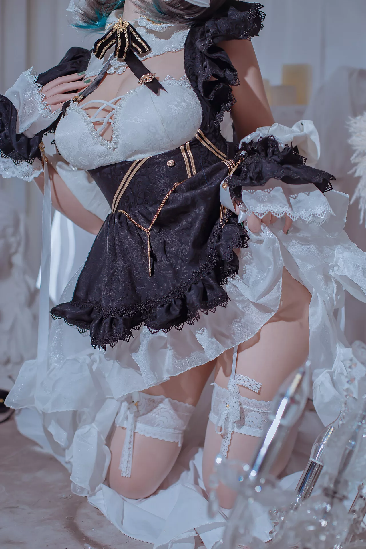 女神 Cheshire 柴郡 Maid 【二佐 Nisa】 Cosplay 福报