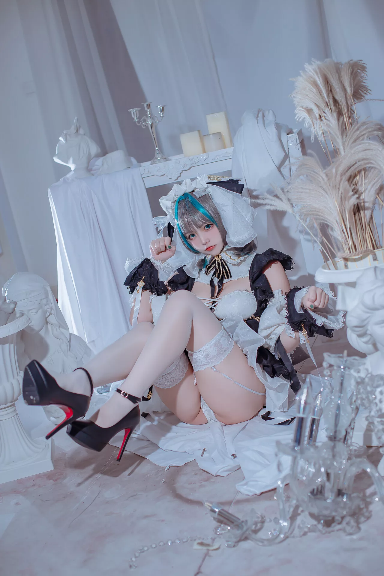 女神 Cheshire 柴郡 Maid 【二佐 Nisa】 Cosplay 福报