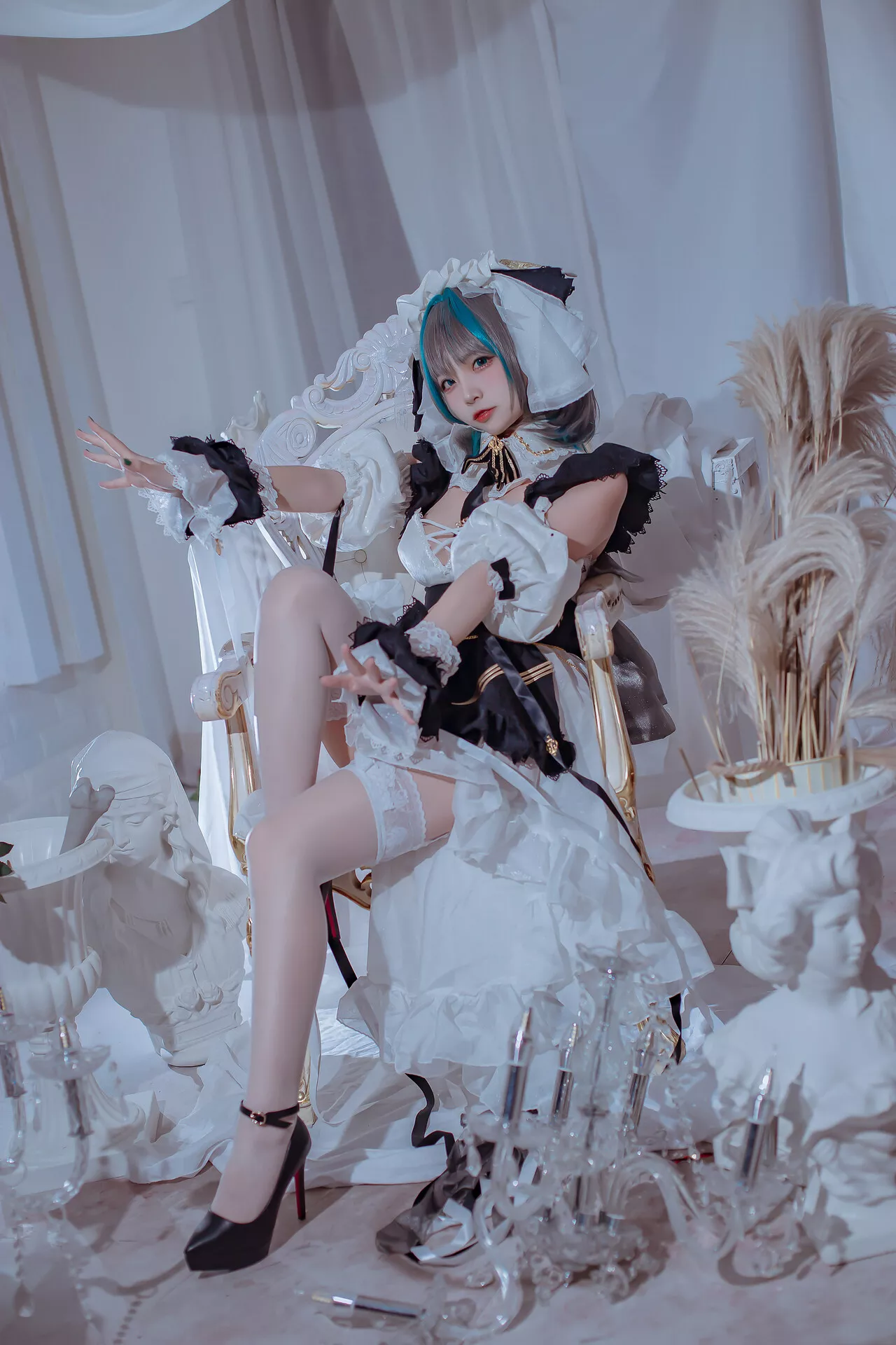 女神 Cheshire 柴郡 Maid 【二佐 Nisa】 Cosplay 福报