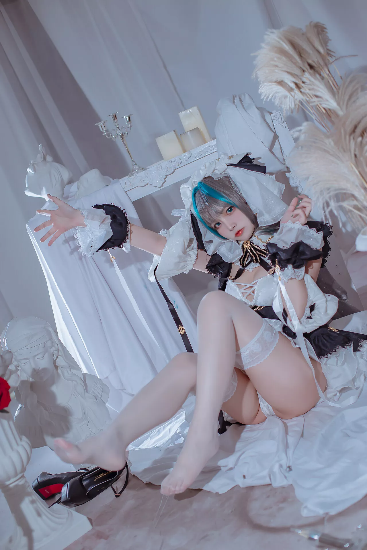 女神 Cheshire 柴郡 Maid 【二佐 Nisa】 Cosplay 福报