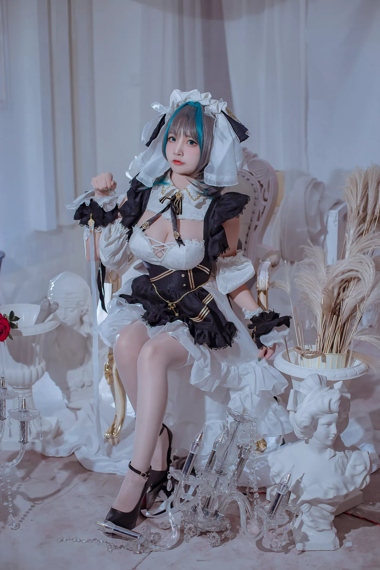 女神 Cheshire 柴郡 Maid 【二佐 Nisa】 Cosplay 福报