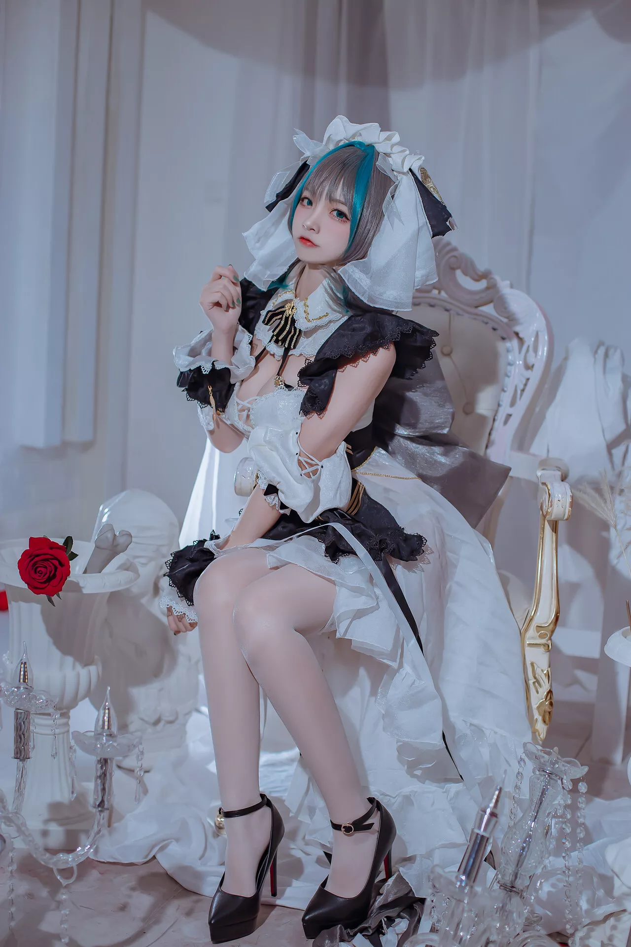 女神 Cheshire 柴郡 Maid 【二佐 Nisa】 Cosplay 福报