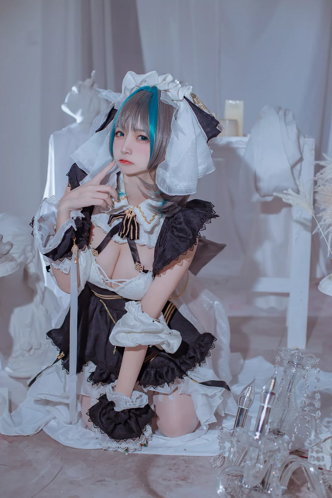 女神 Cheshire 柴郡 Maid 【二佐 Nisa】 Cosplay 福报