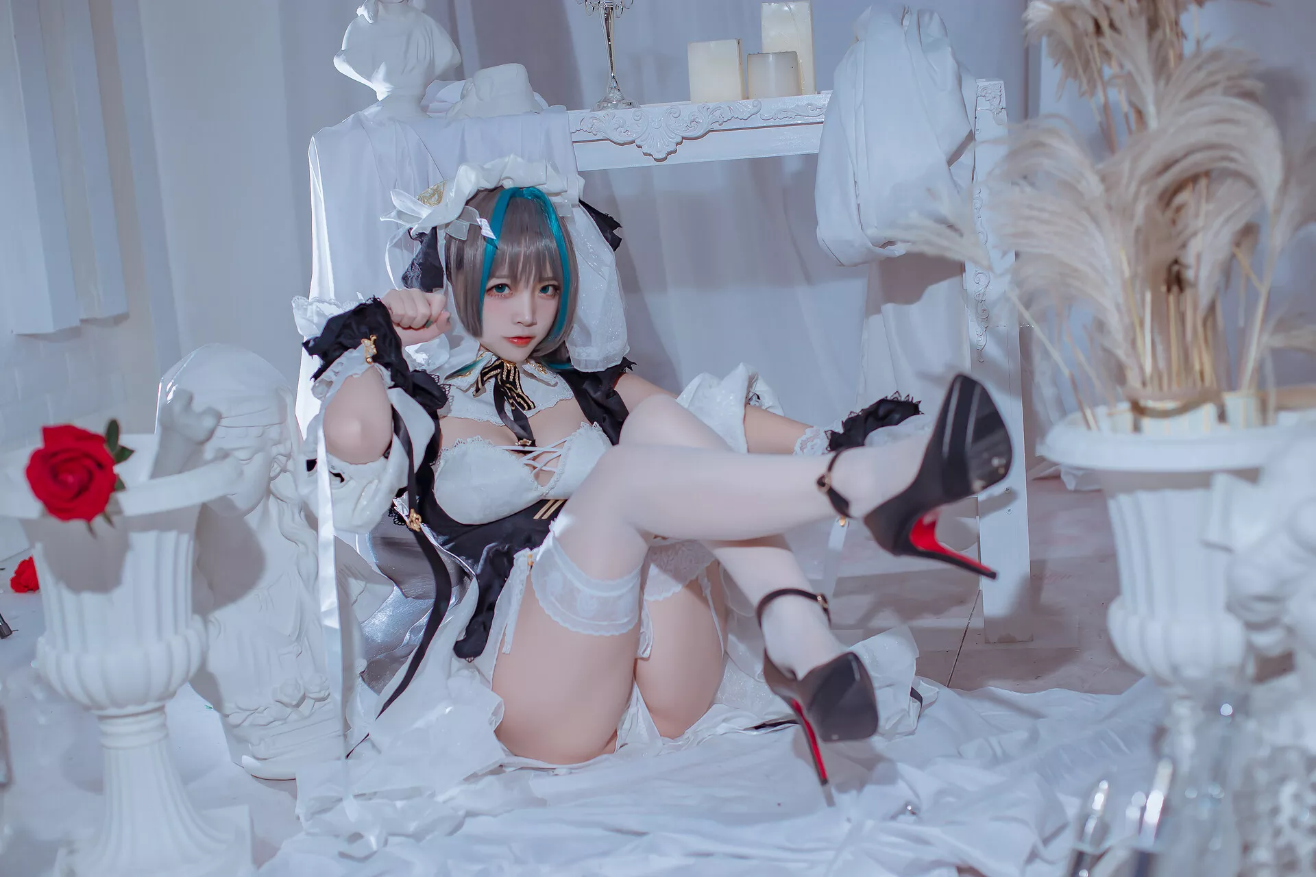 女神 Cheshire 柴郡 Maid 【二佐 Nisa】 Cosplay 福报