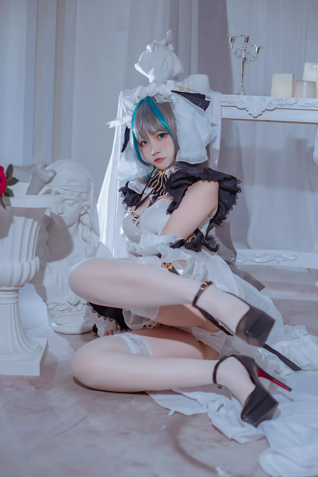 女神 Cheshire 柴郡 Maid 【二佐 Nisa】 Cosplay 福报