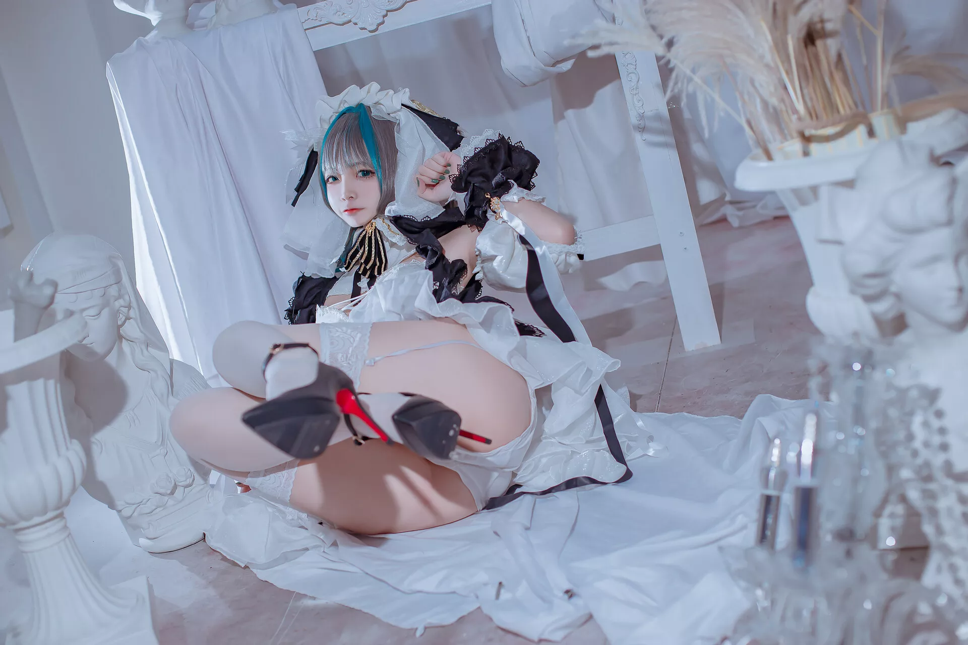 女神 Cheshire 柴郡 Maid 【二佐 Nisa】 Cosplay 福报