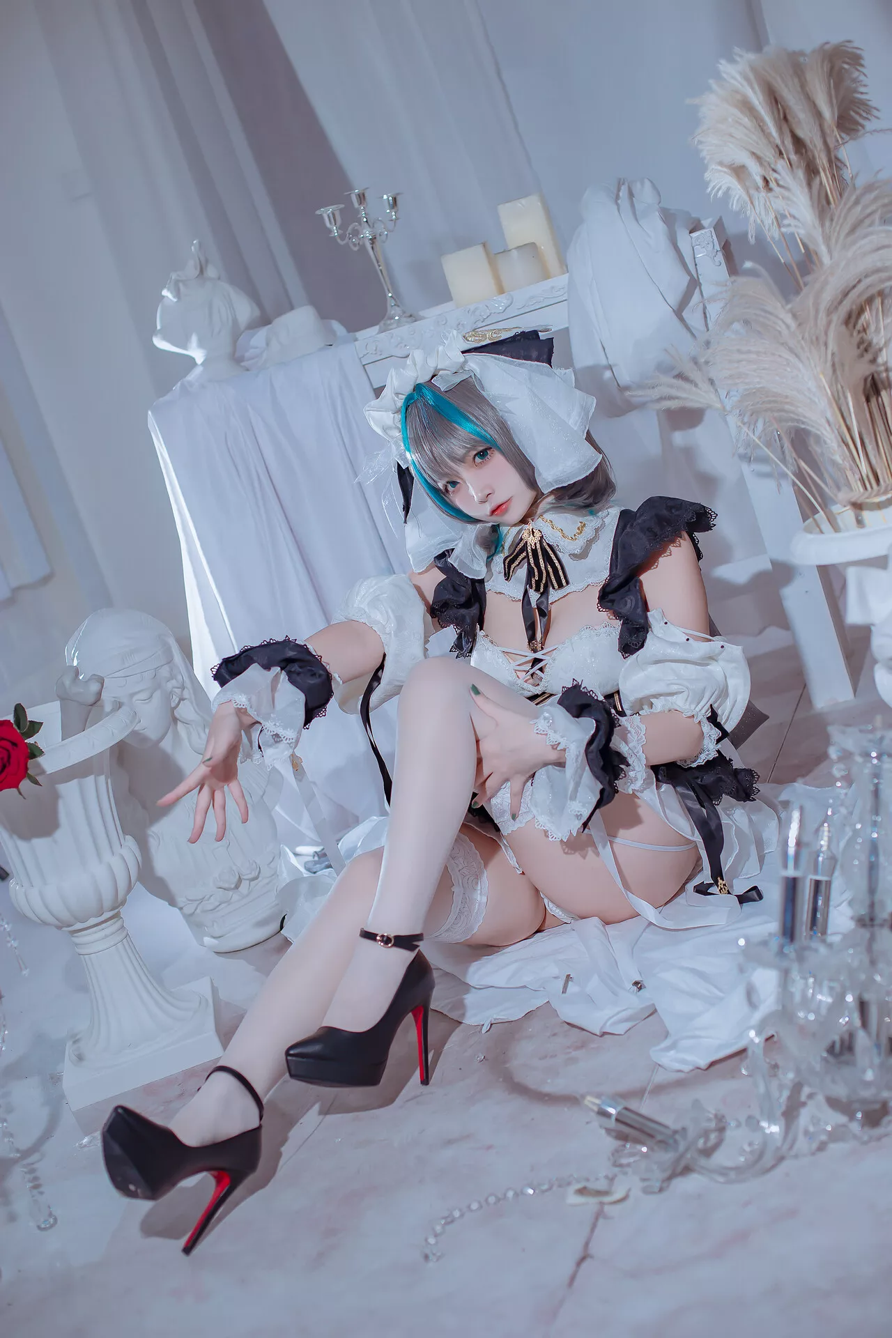 女神 Cheshire 柴郡 Maid 【二佐 Nisa】 Cosplay 福报