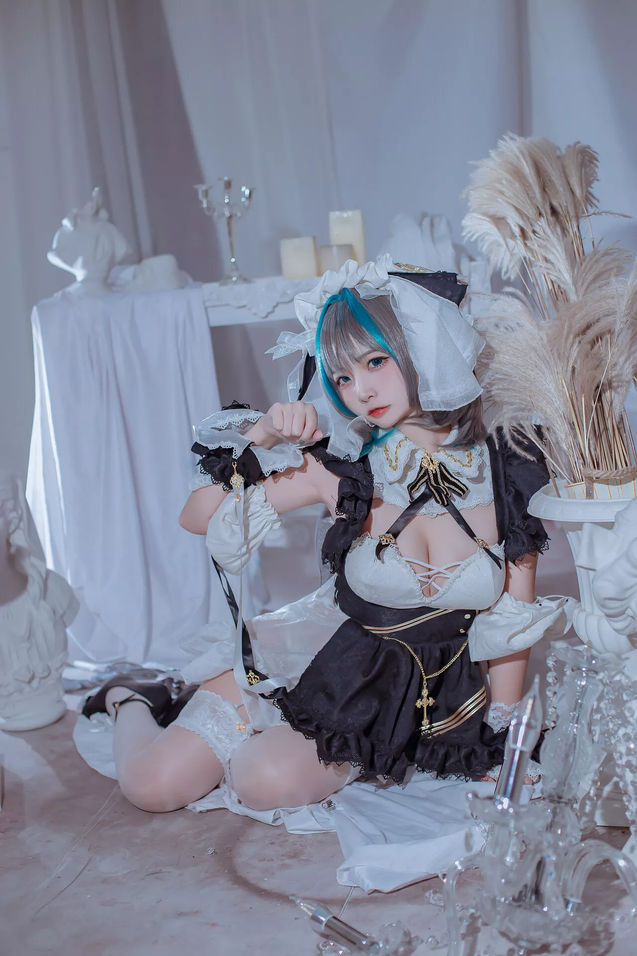 女神 Cheshire 柴郡 Maid 【二佐 Nisa】 Cosplay 福报