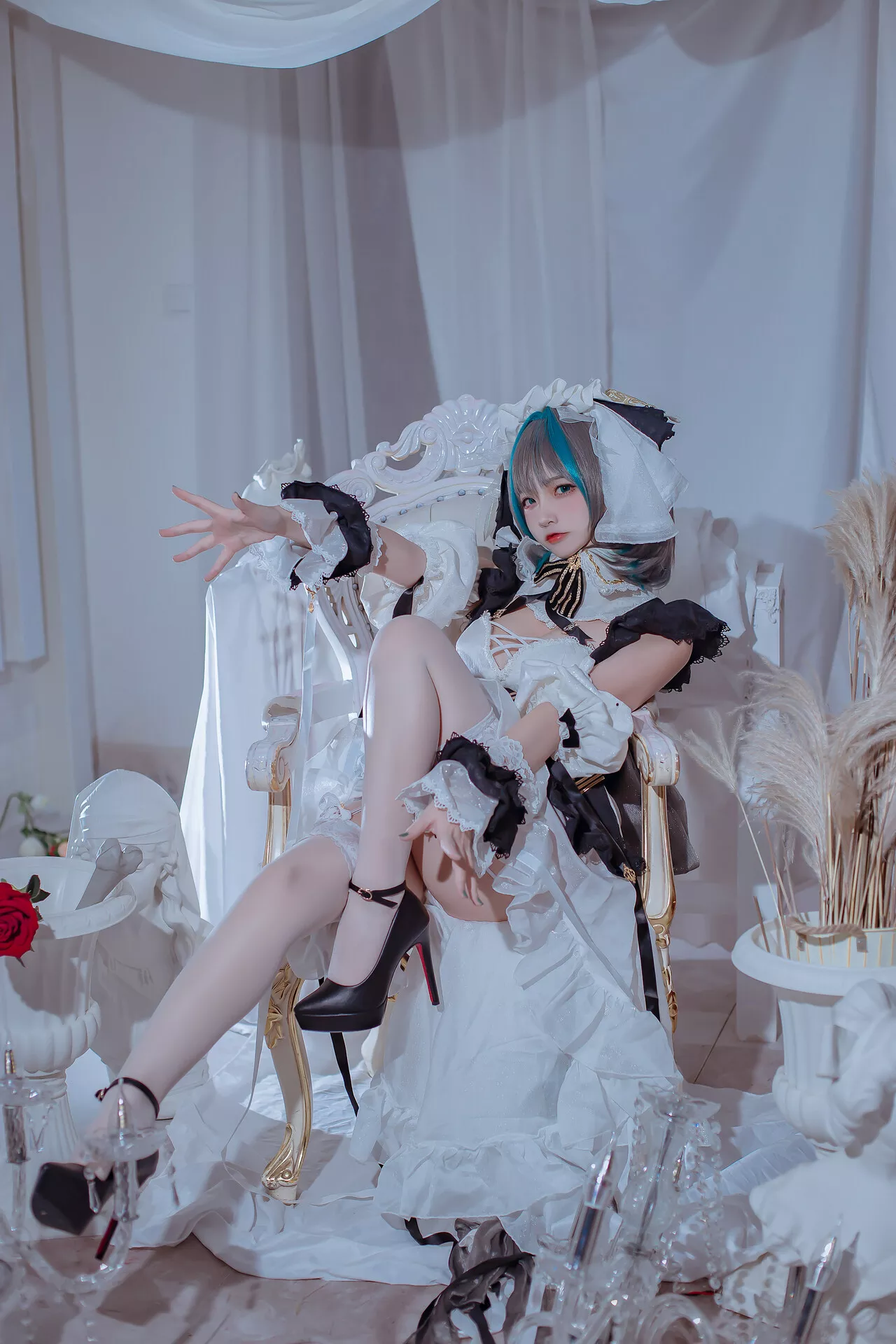 女神 Cheshire 柴郡 Maid 【二佐 Nisa】 Cosplay 福报