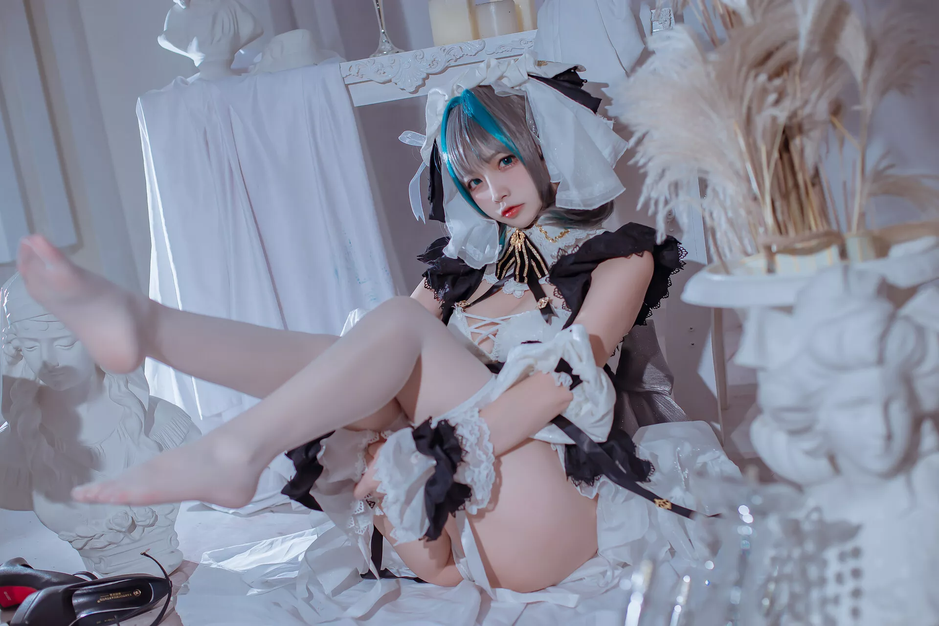 女神 Cheshire 柴郡 Maid 【二佐 Nisa】 Cosplay 福报