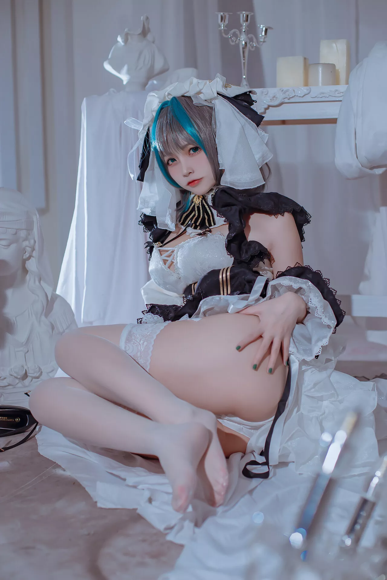 女神 Cheshire 柴郡 Maid 【二佐 Nisa】 Cosplay 福报