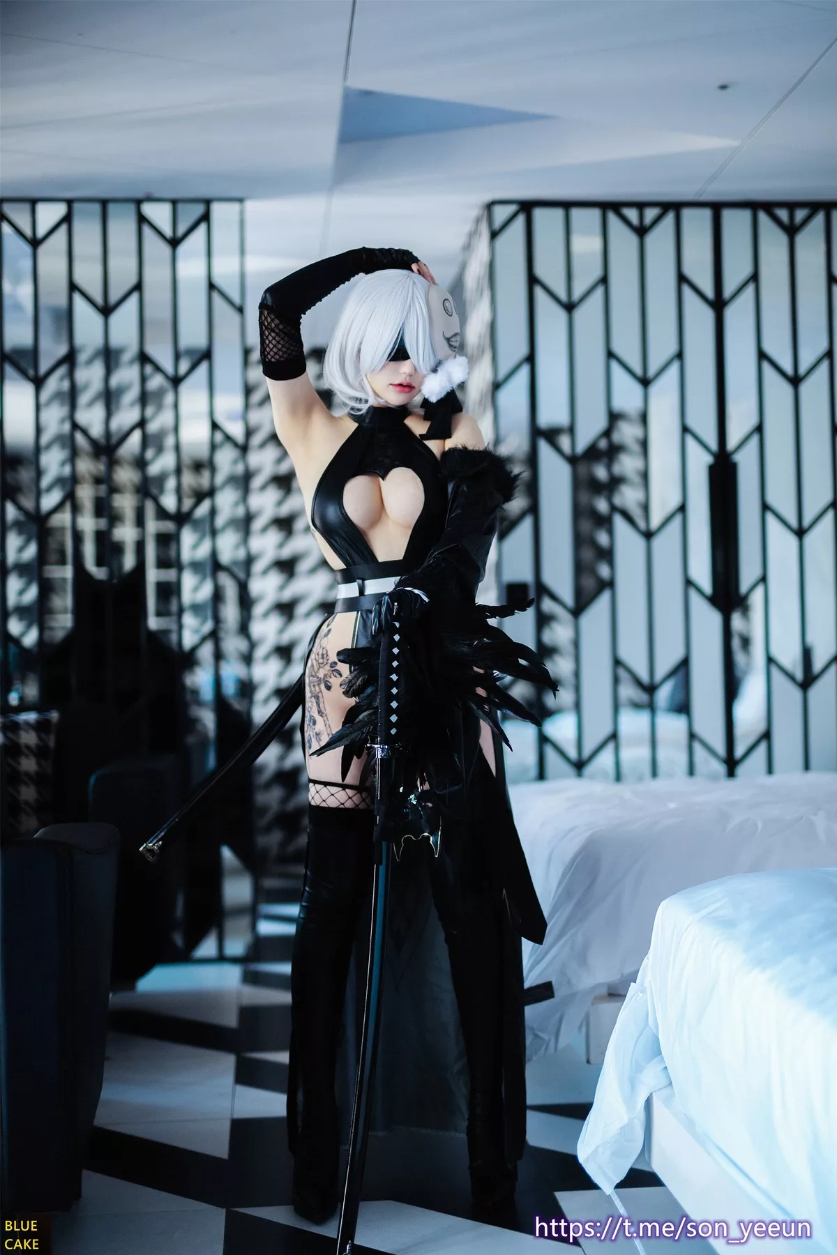 写真 蓝色蛋糕】 NieR YoRHa 全集修正 Yeeun【BLUECAKE No.2 2B 女神 高丽 Son