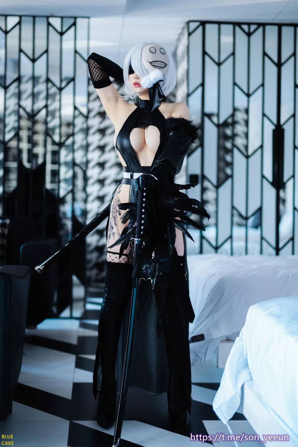 写真 蓝色蛋糕】 NieR YoRHa 全集修正 Yeeun【BLUECAKE No.2 2B 女神 高丽 Son