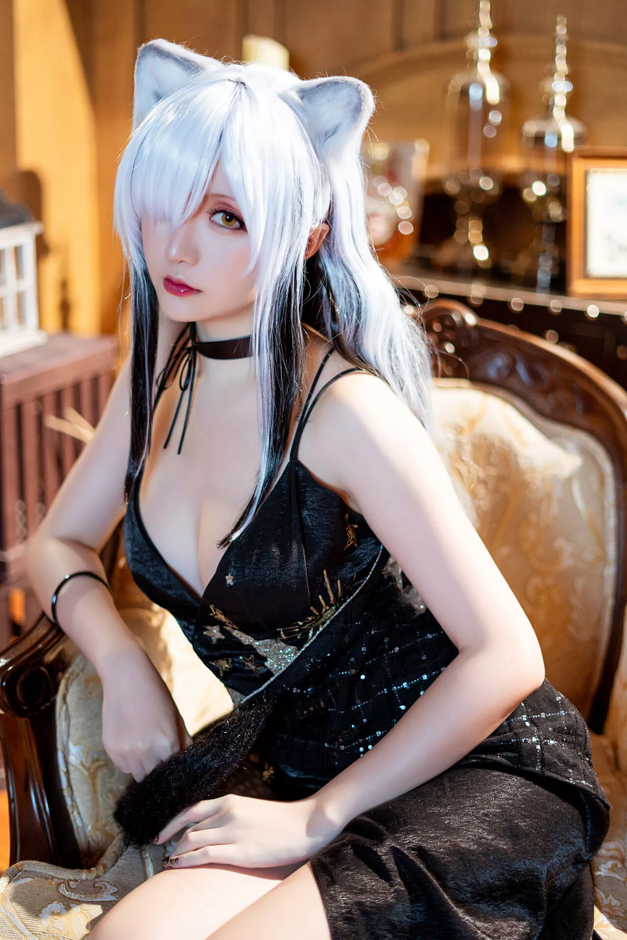《黑》 Schwarz 【Hoshilily Arknights Cosplay 福利 美人 星之迟迟】