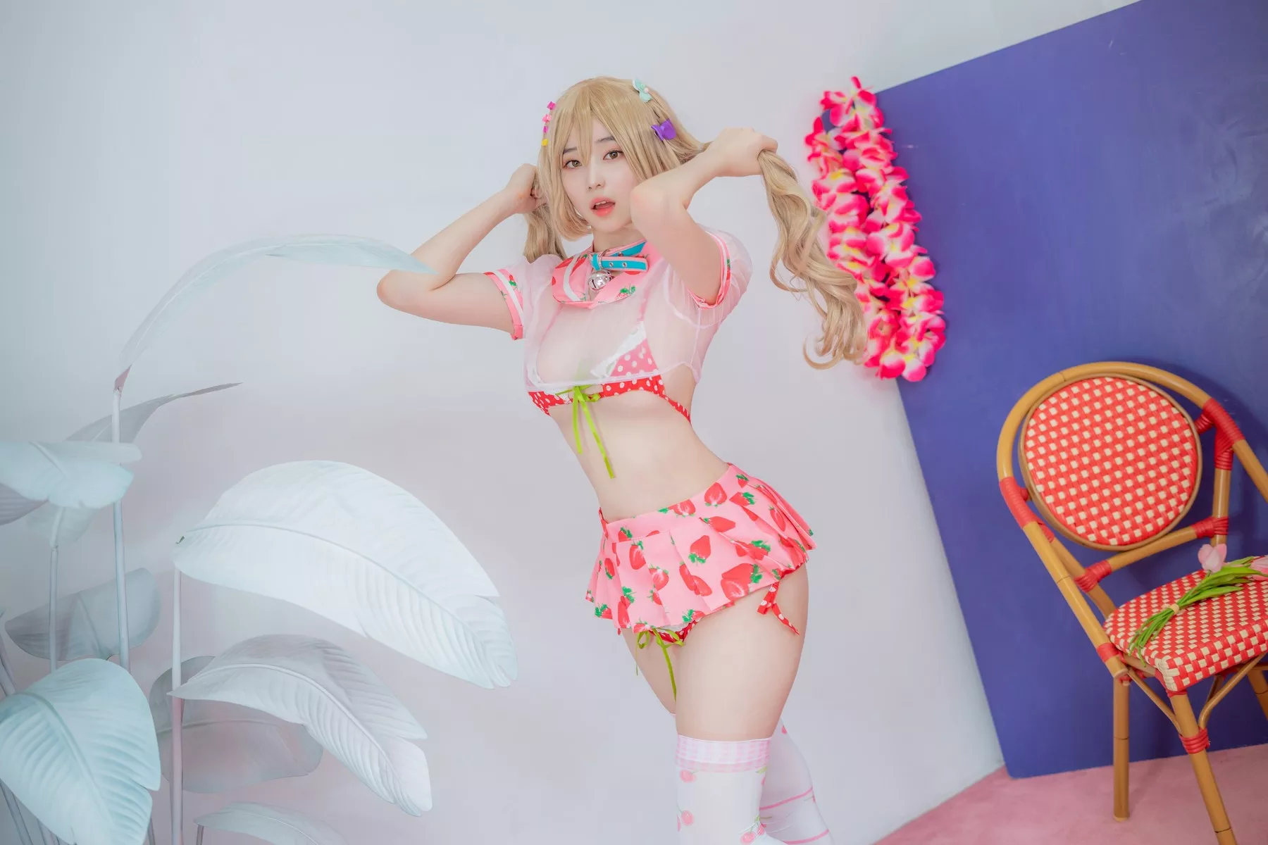 摄影 全集修正 苏打】 socks 南韩 Over 奶油 丽人 Bambi【CreamSoda knee