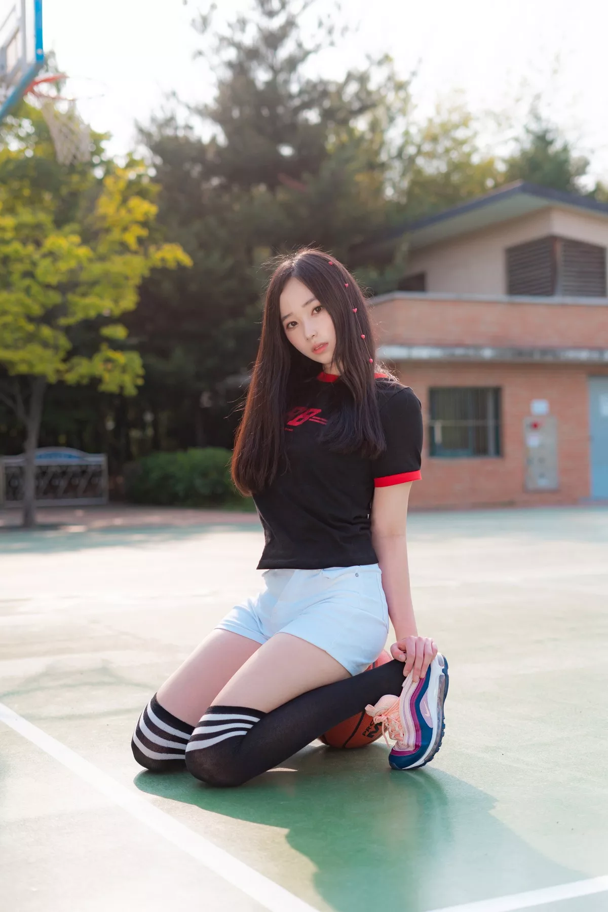 摄影 全集修正 苏打】 socks 南韩 Over 奶油 丽人 Bambi【CreamSoda knee