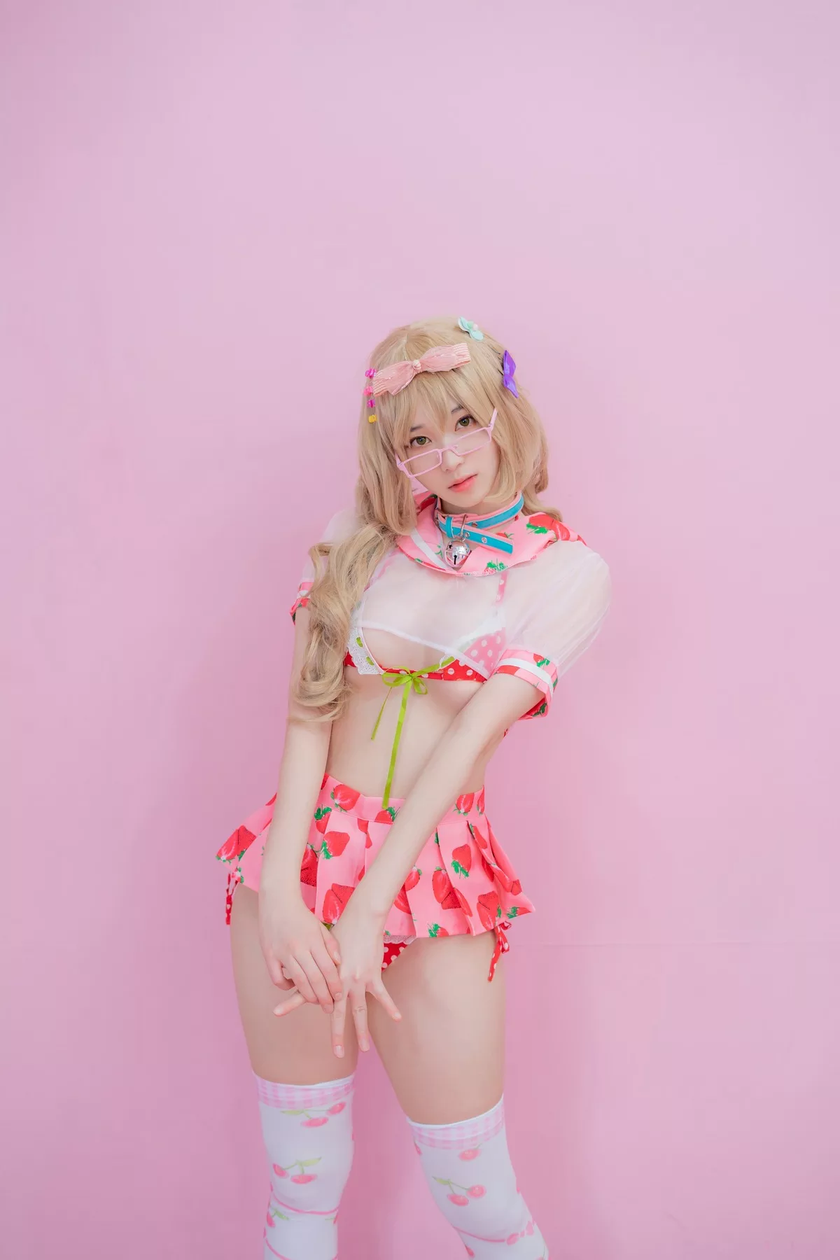 摄影 全集修正 苏打】 socks 南韩 Over 奶油 丽人 Bambi【CreamSoda knee