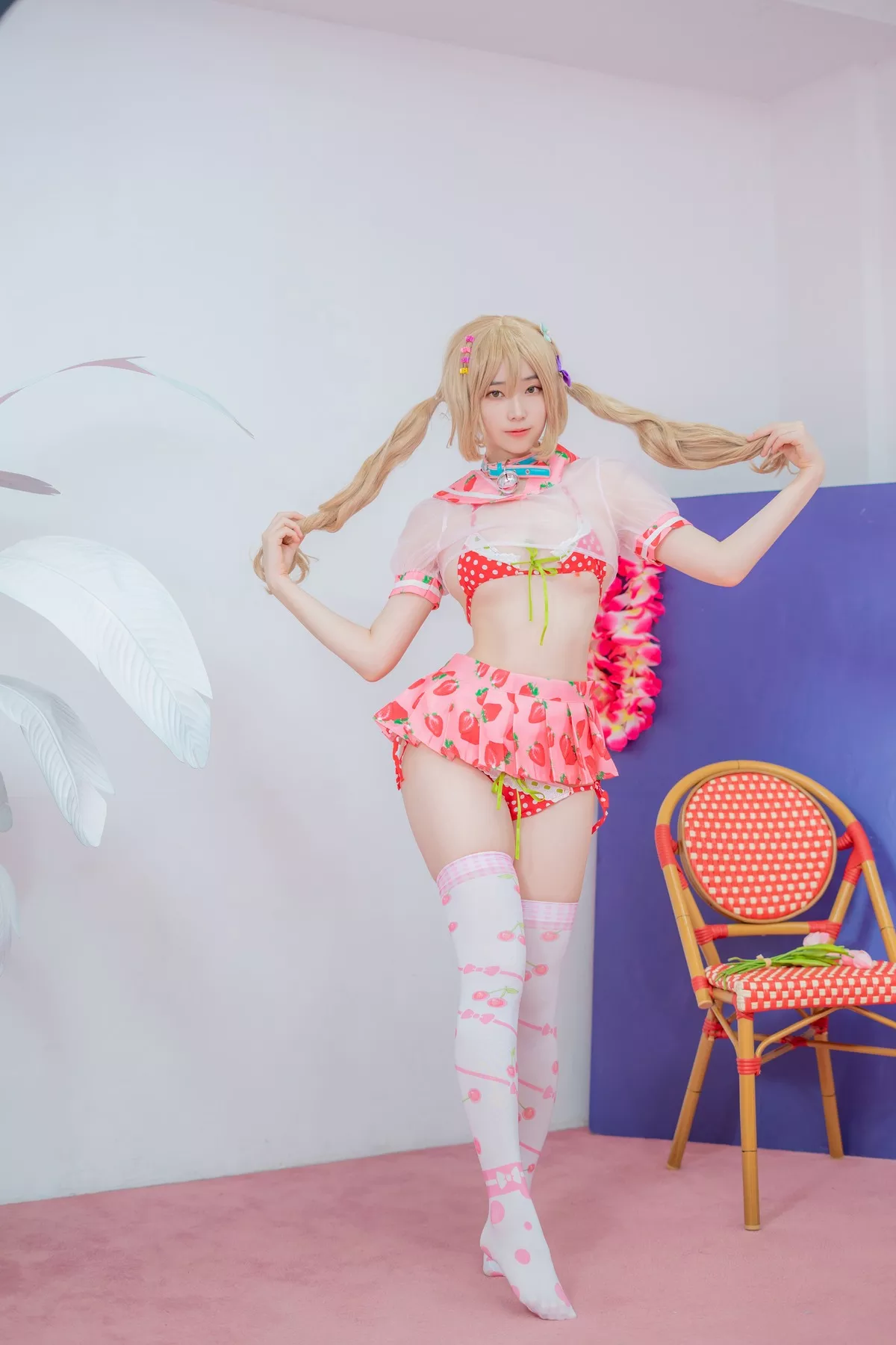 摄影 全集修正 苏打】 socks 南韩 Over 奶油 丽人 Bambi【CreamSoda knee