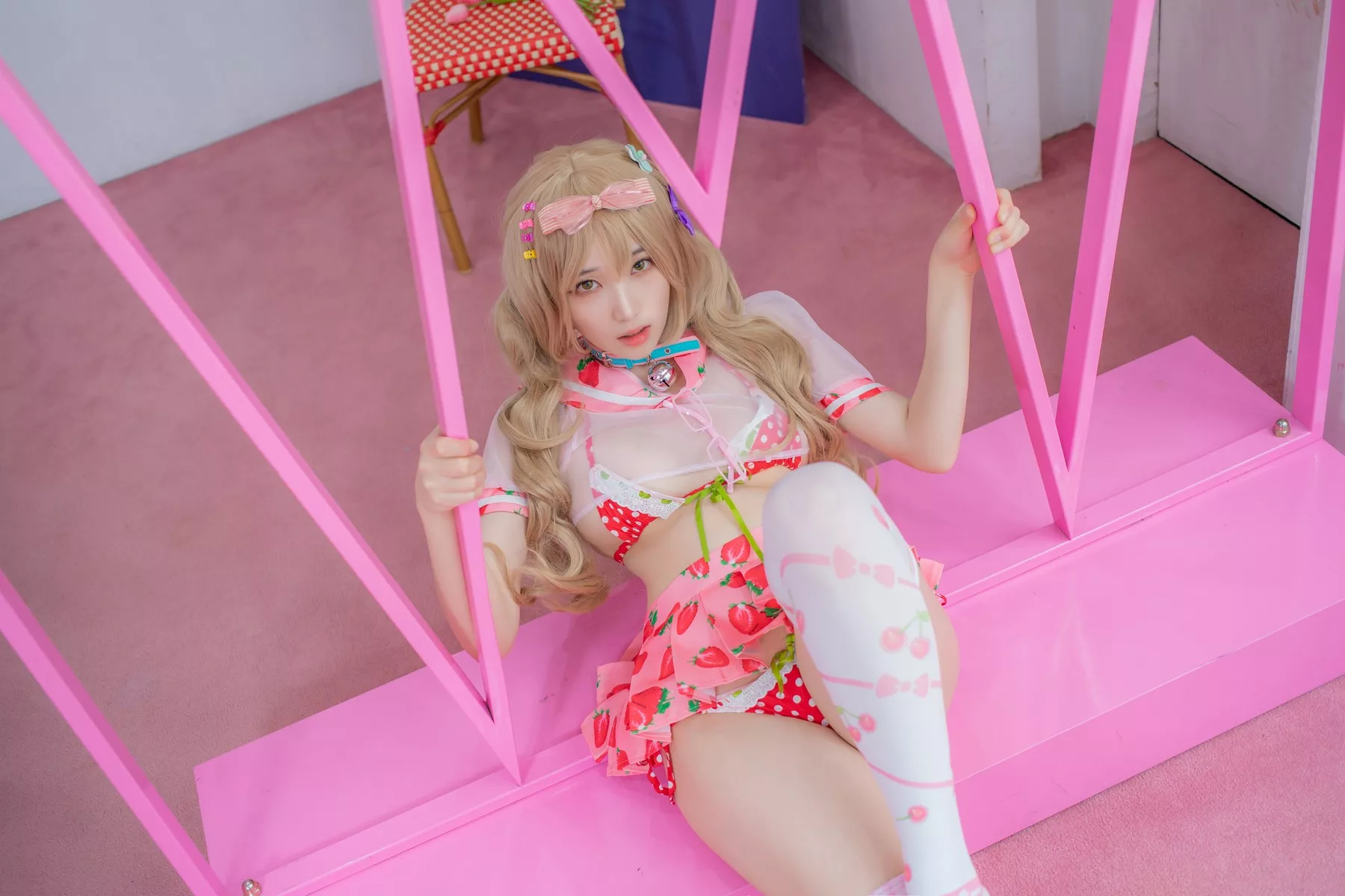 摄影 全集修正 苏打】 socks 南韩 Over 奶油 丽人 Bambi【CreamSoda knee