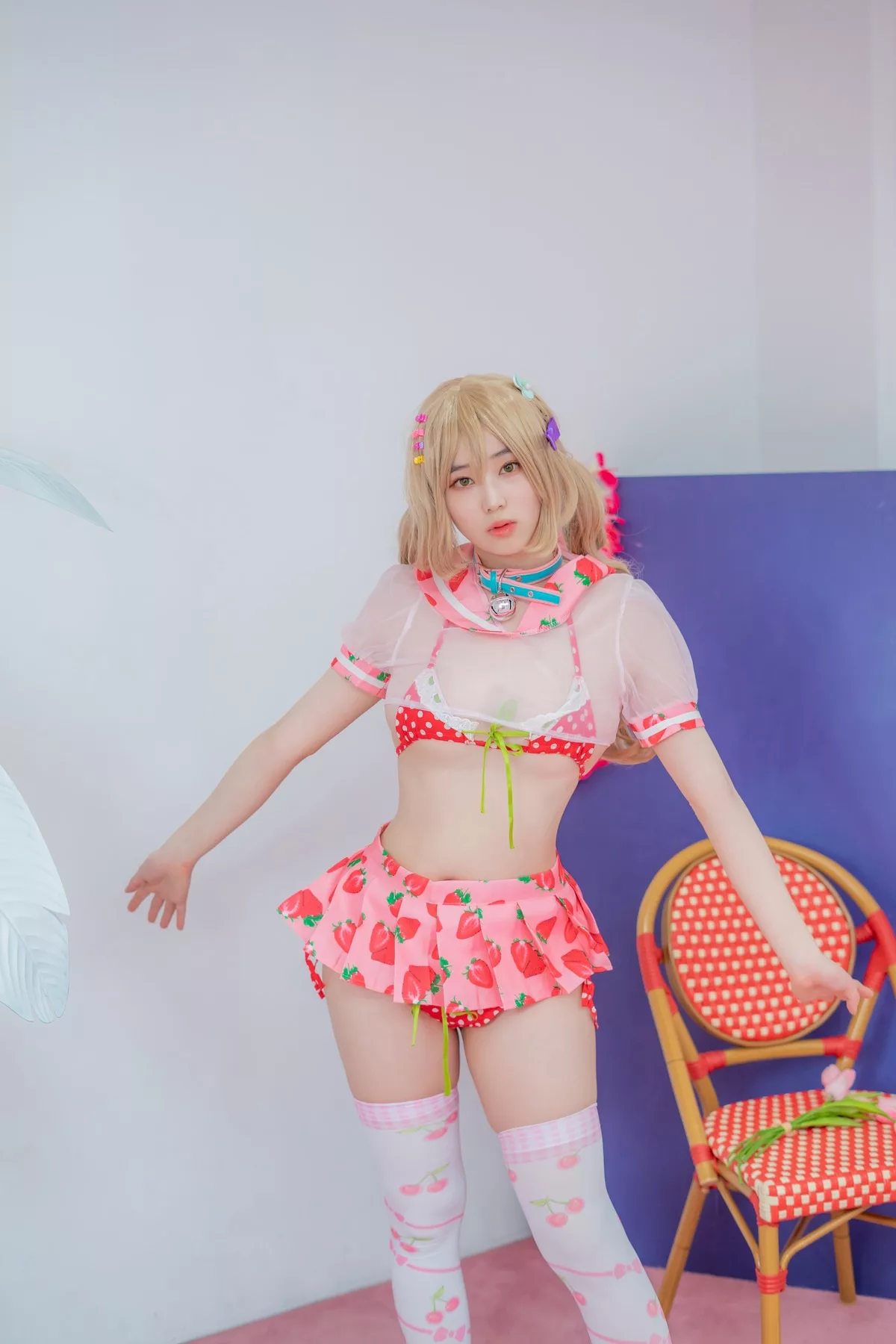 摄影 全集修正 苏打】 socks 南韩 Over 奶油 丽人 Bambi【CreamSoda knee