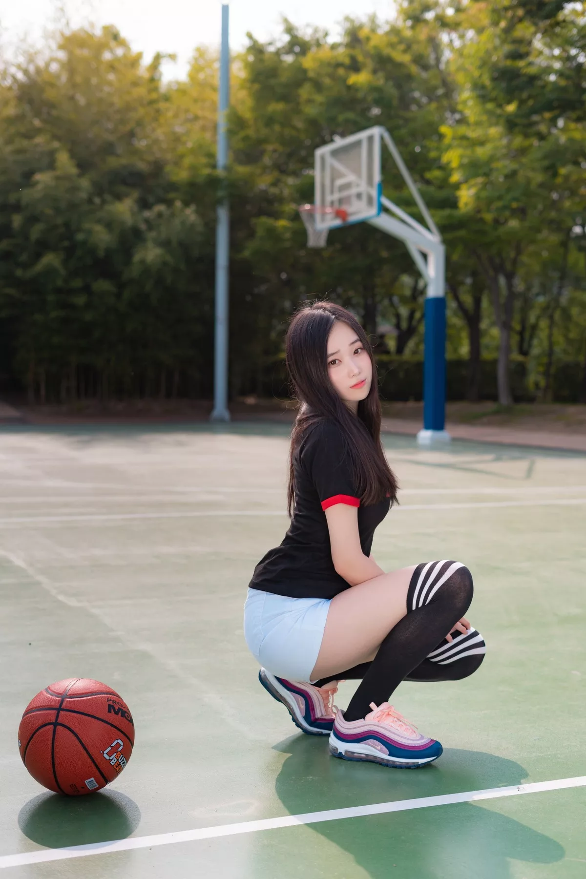 摄影 全集修正 苏打】 socks 南韩 Over 奶油 丽人 Bambi【CreamSoda knee