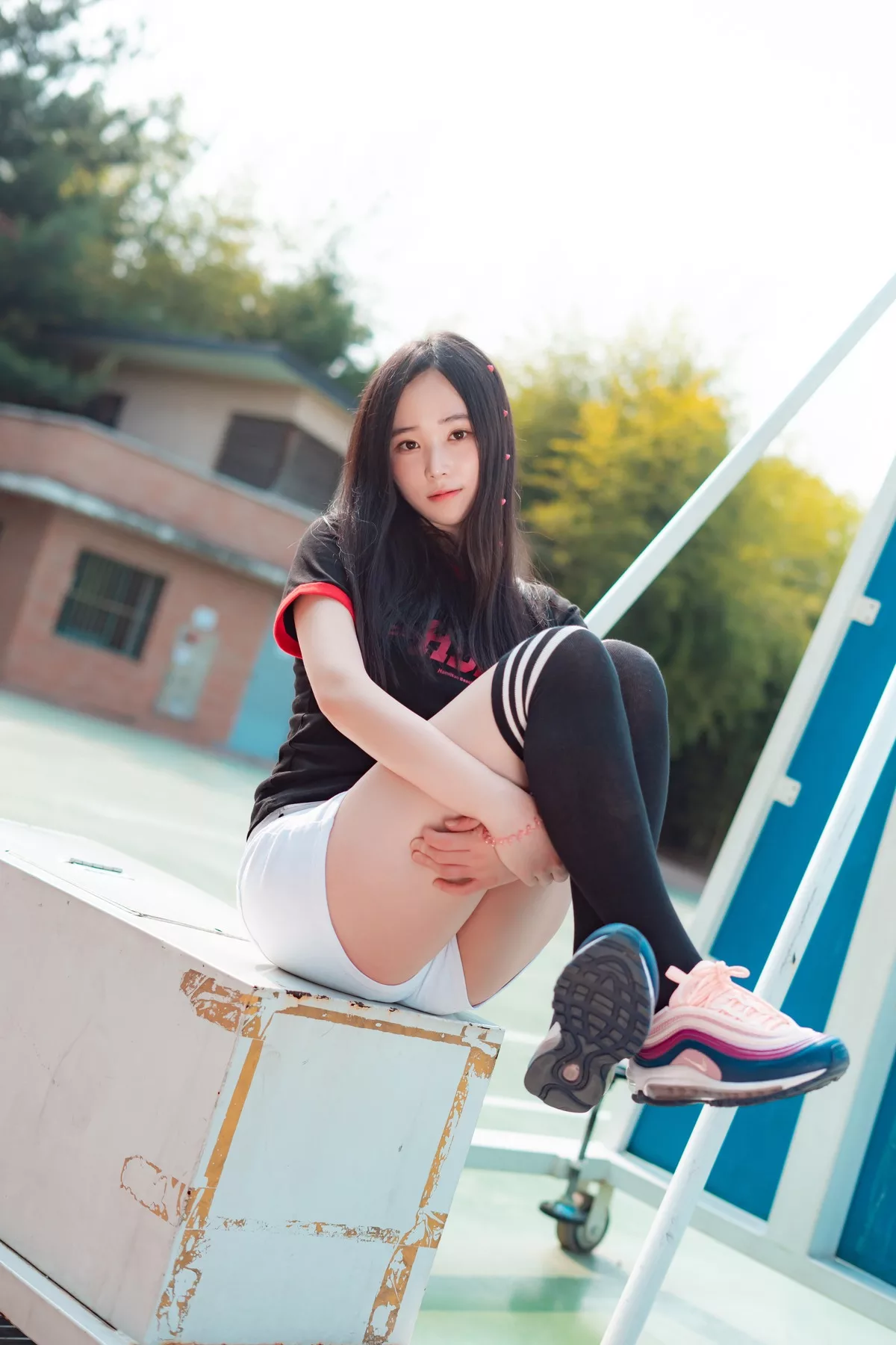 摄影 全集修正 苏打】 socks 南韩 Over 奶油 丽人 Bambi【CreamSoda knee